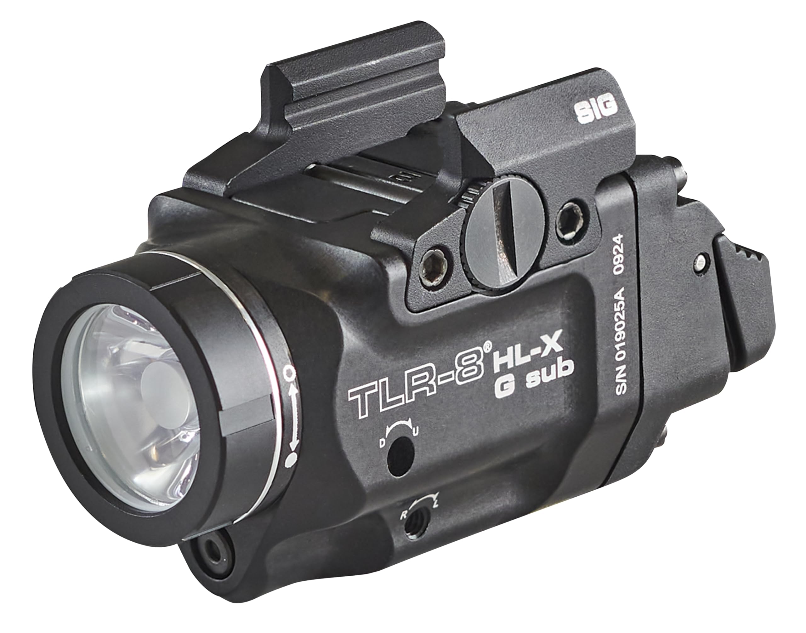 Streamlight 69477 TLR-8 HL-X G sub USB 1000-Lumen Weapon Rail-Mounted Rechargeable Tactical Flashlight with Integrated Green Aim