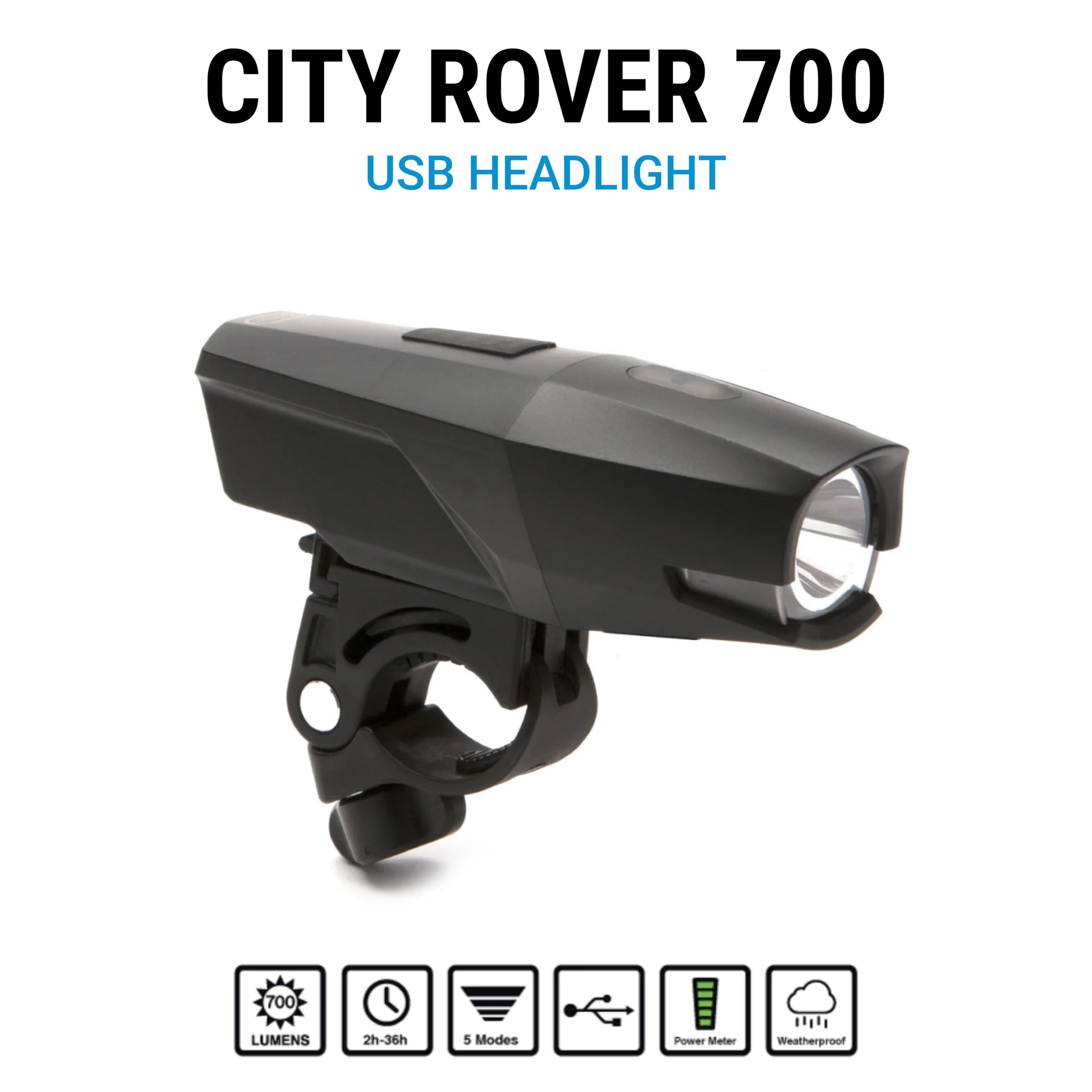 Portland Design Works - City Rover Power 700 | Usb-C Rechargeable Bicycle Headlight