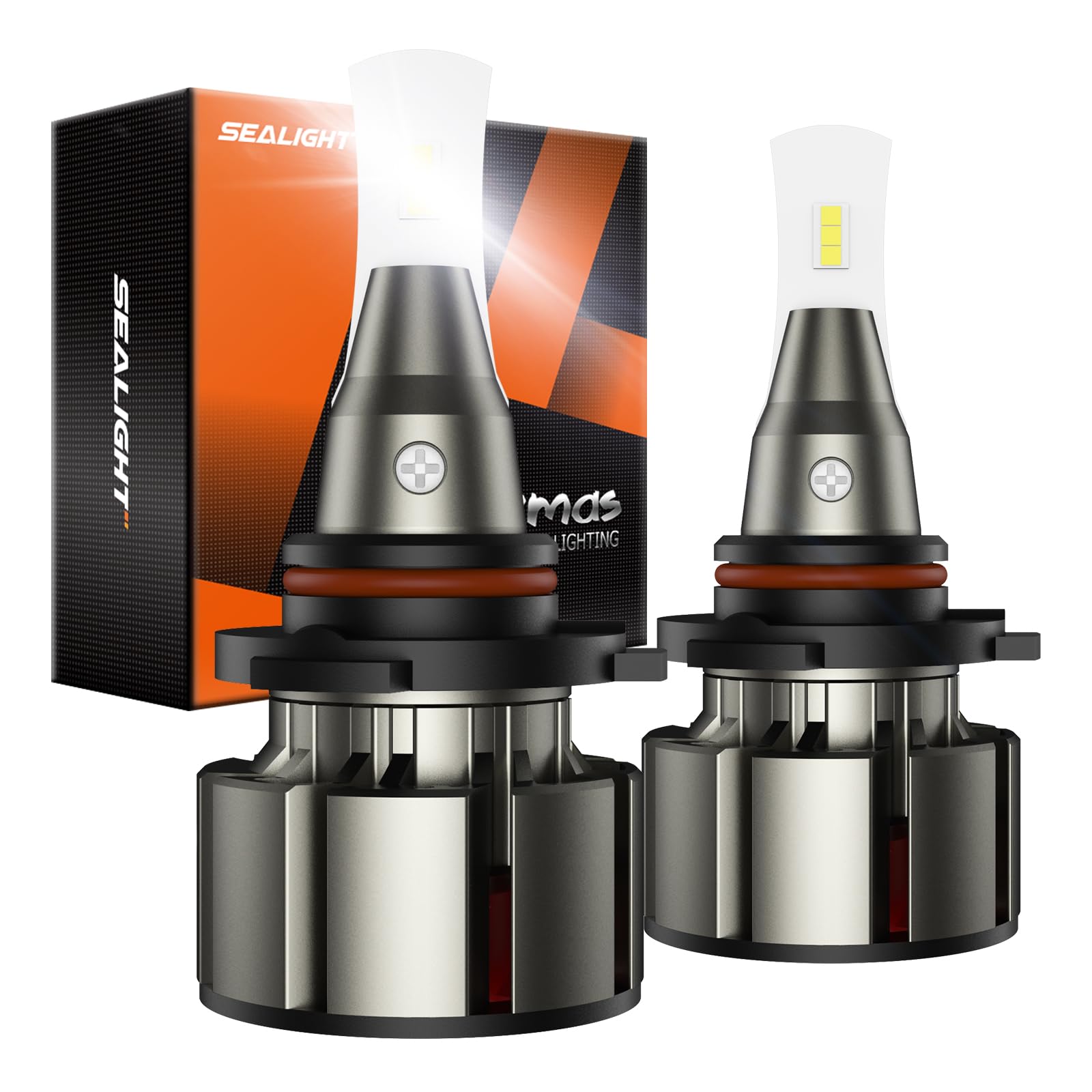 SEALIGHT 9005/HB3 Bulbs - 36000LM, L2 Model, 800% Brighter, IP68, 50000+ Hours Lifespan, White,