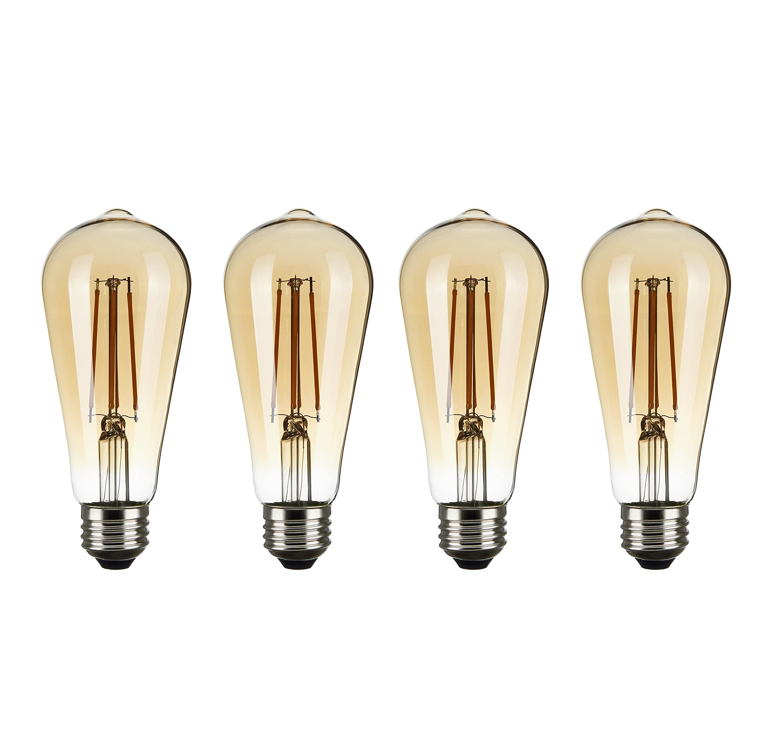 Satco S9579/04 ST19 Vintage Style LED Filament Light Bulb, 6.5W, 2000K, 4-Pack