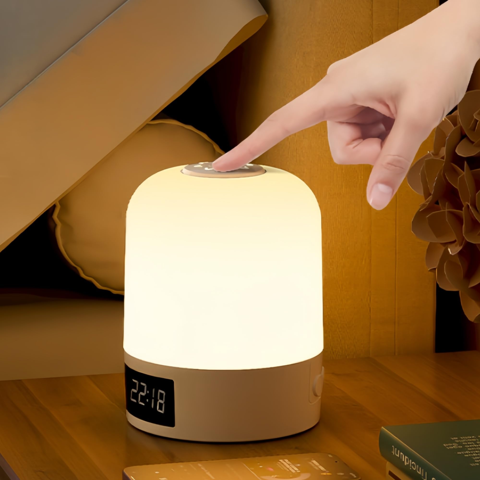 Geban Rechargeable Baby Night Light with Remote Control - Touch Sensor, 3 Colors (White/Warm/Warm-White), Dimmable Brightness, T