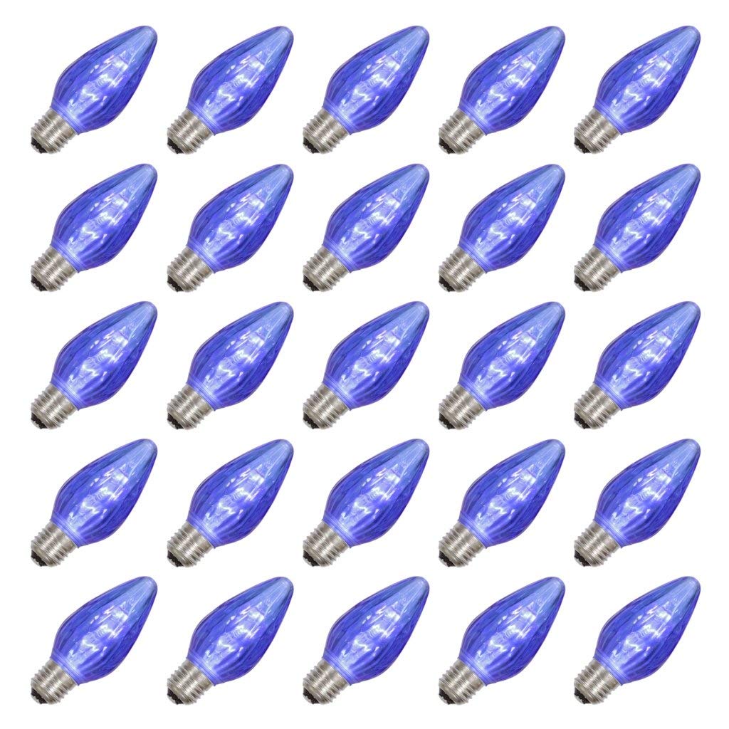 Vickerman F15 Blue LED Flame Replacement Bulb, 25-Pack, Model XLEDF12-25