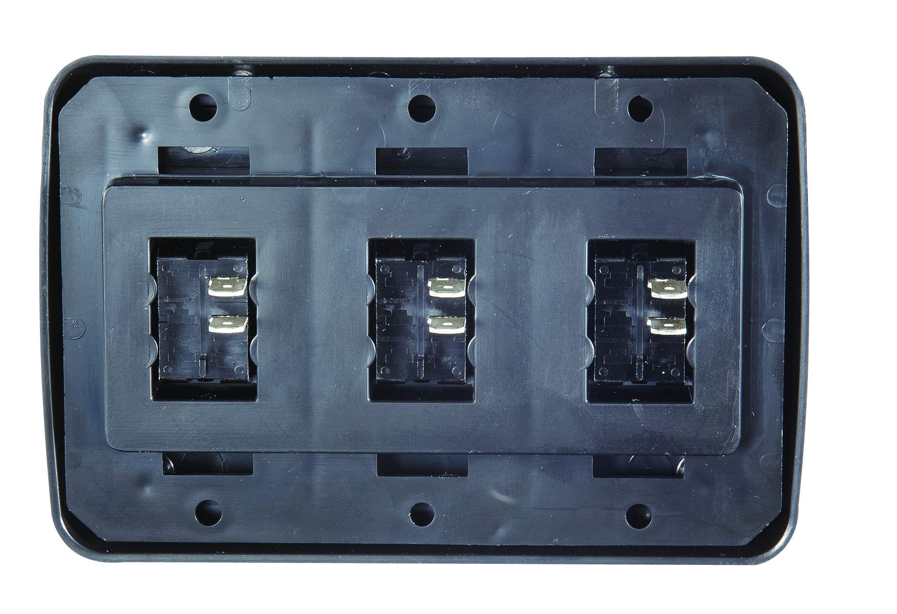 Rv Designer S525 Contoured Dc Wall Switch On/Off - Triple, Black