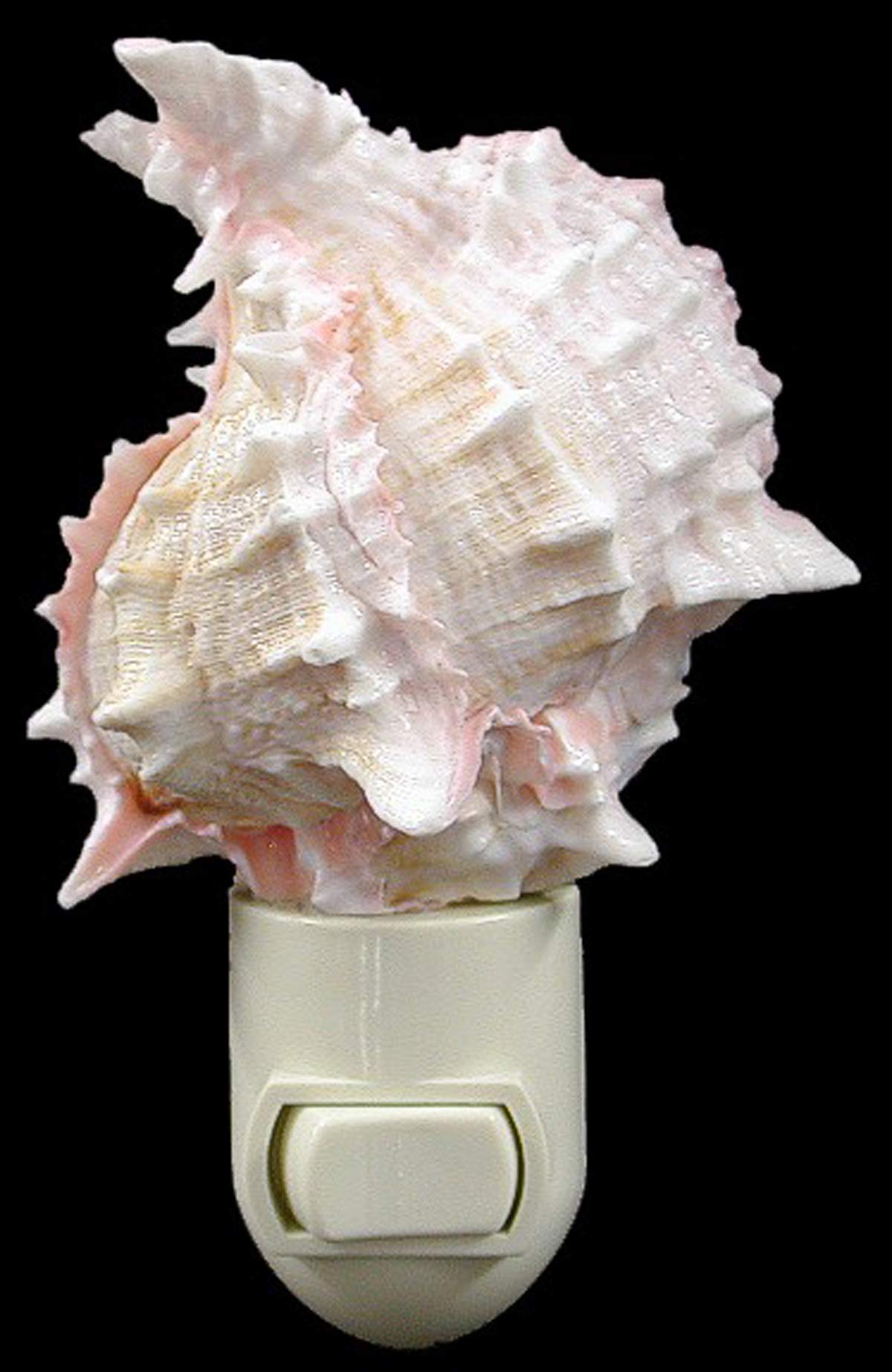 Seashell Night Light Real Pink Murex Shell Beach Decor W. On/Off Switch Beautiful Coastal Cottage