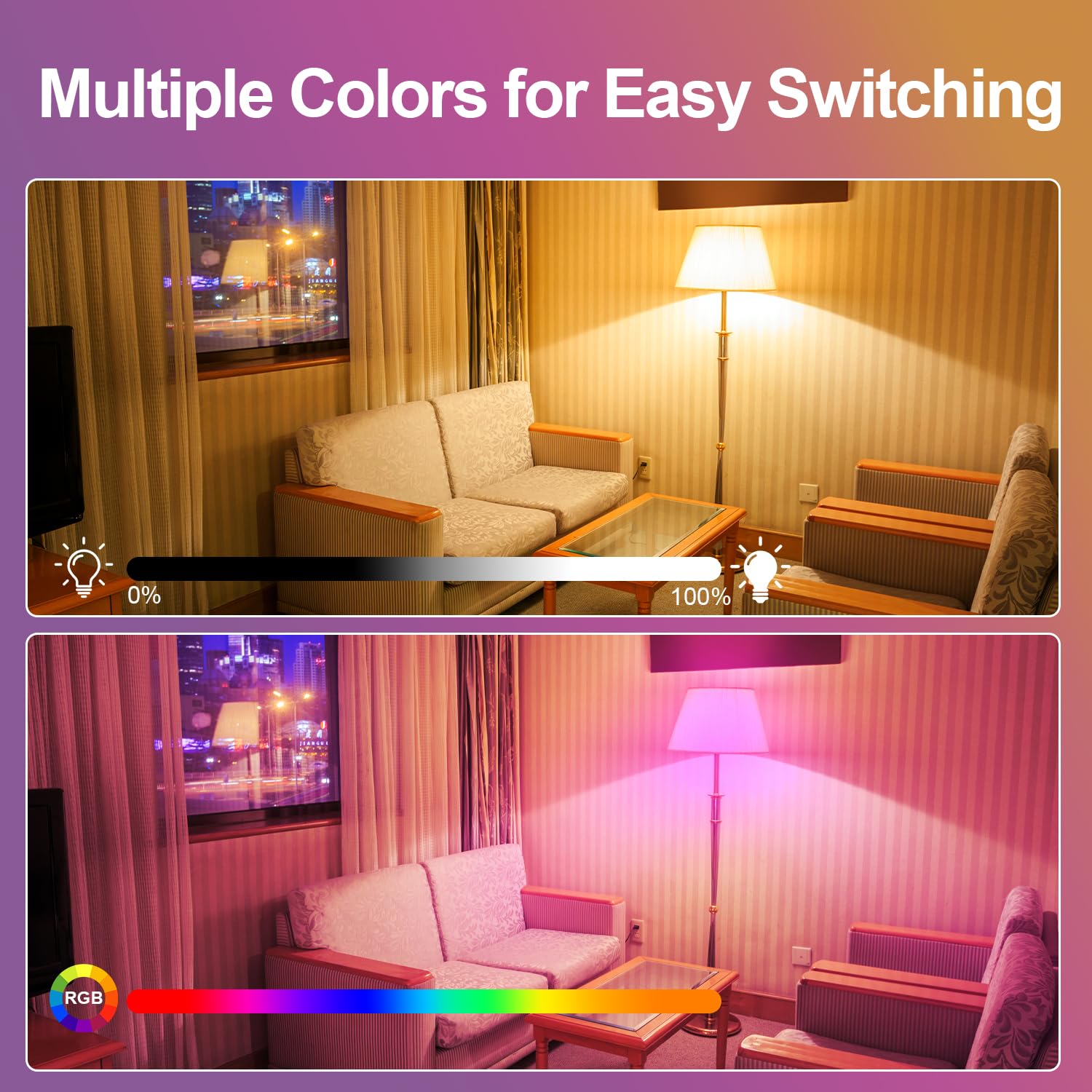 Xrise E12 Led Bulb 3W Color Changing Candle Light (Rgb + Warm White) 12 Colors  3000K  Remote Control Included (2 Remote) Decorative Candle Lamp For Stage Home Decor 4 Pack