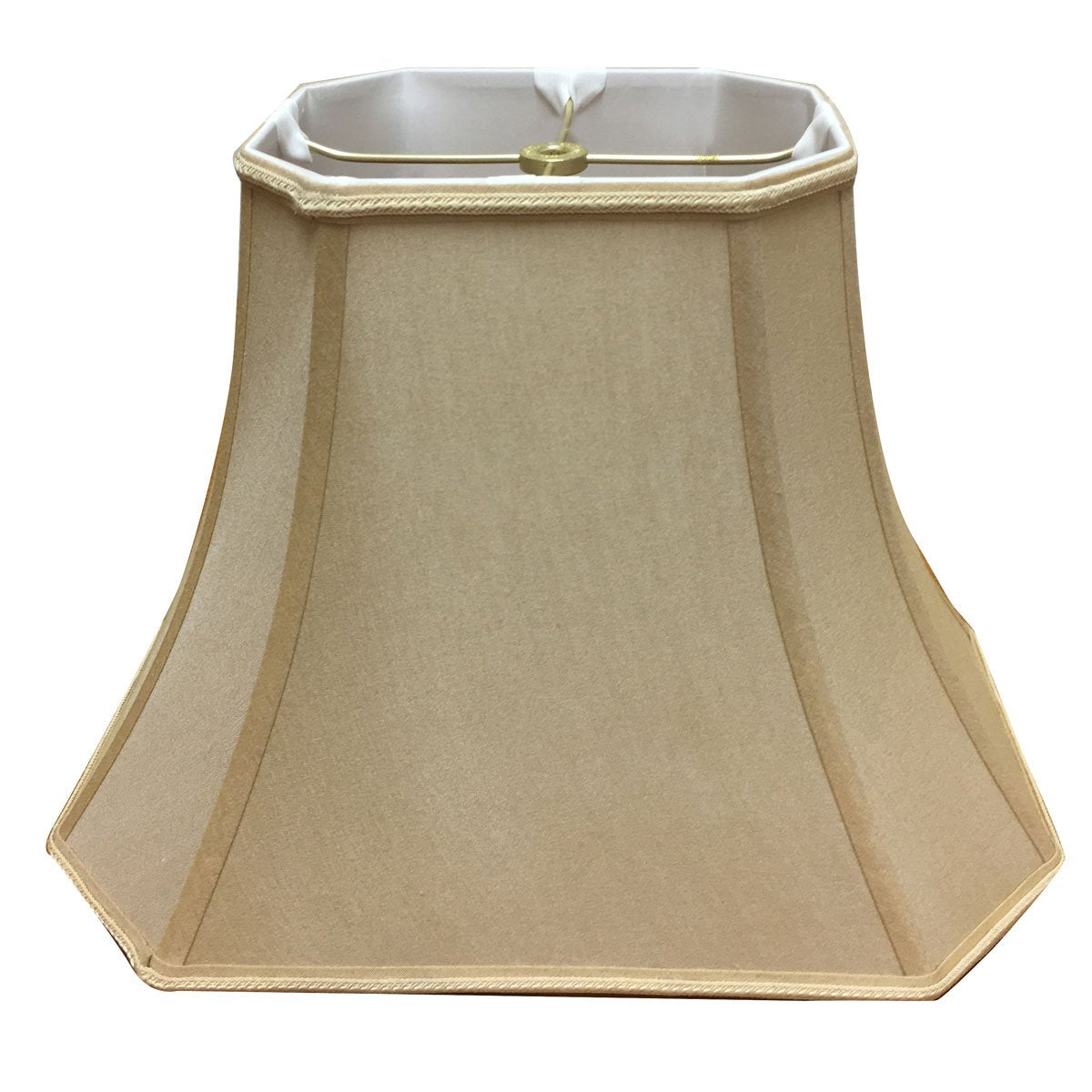 Royal Designs Rectangle Bell w Cut Corners Designer Lamp Shade, Antique Gold, (5 x 6.5) x (8.5 x 12)9.5