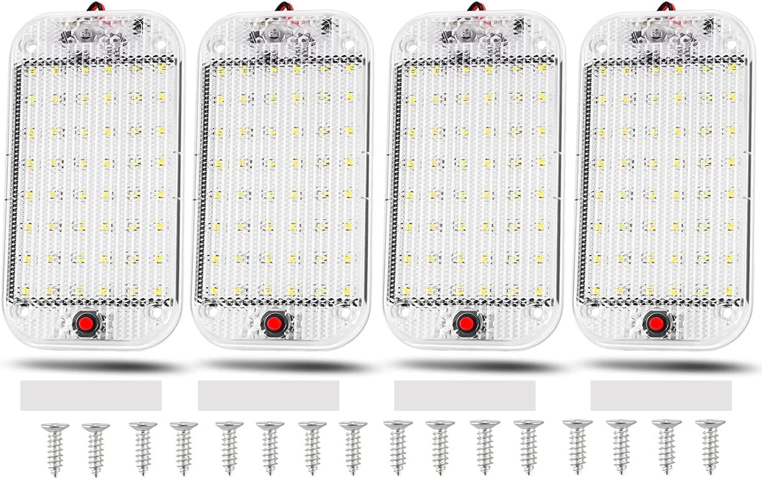 Thlevel Led Dome Light, Rv Interior Lighting 12V-85V 800 Lumens Super Bright Rv Led Ceiling Dome Light With On/Off Switch Rv Lig