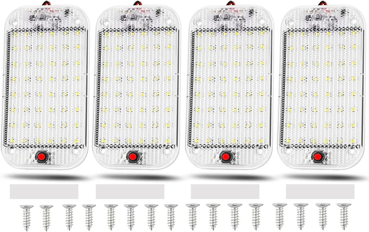 Thlevel Led Dome Light, Rv Interior Lighting 12V-85V 800 Lumens Super Bright Rv Led Ceiling Dome Light With On/Off Switch Rv Lig