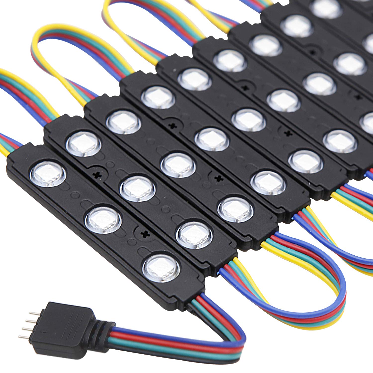 Pomelotree LED Window Lights LED Module Lights Waterproof Storefront Lights Business Decorative Lights 12V 5050 LED Lights for Advertising LED Signs Business Store Light 100FT RGB (10 Packs)