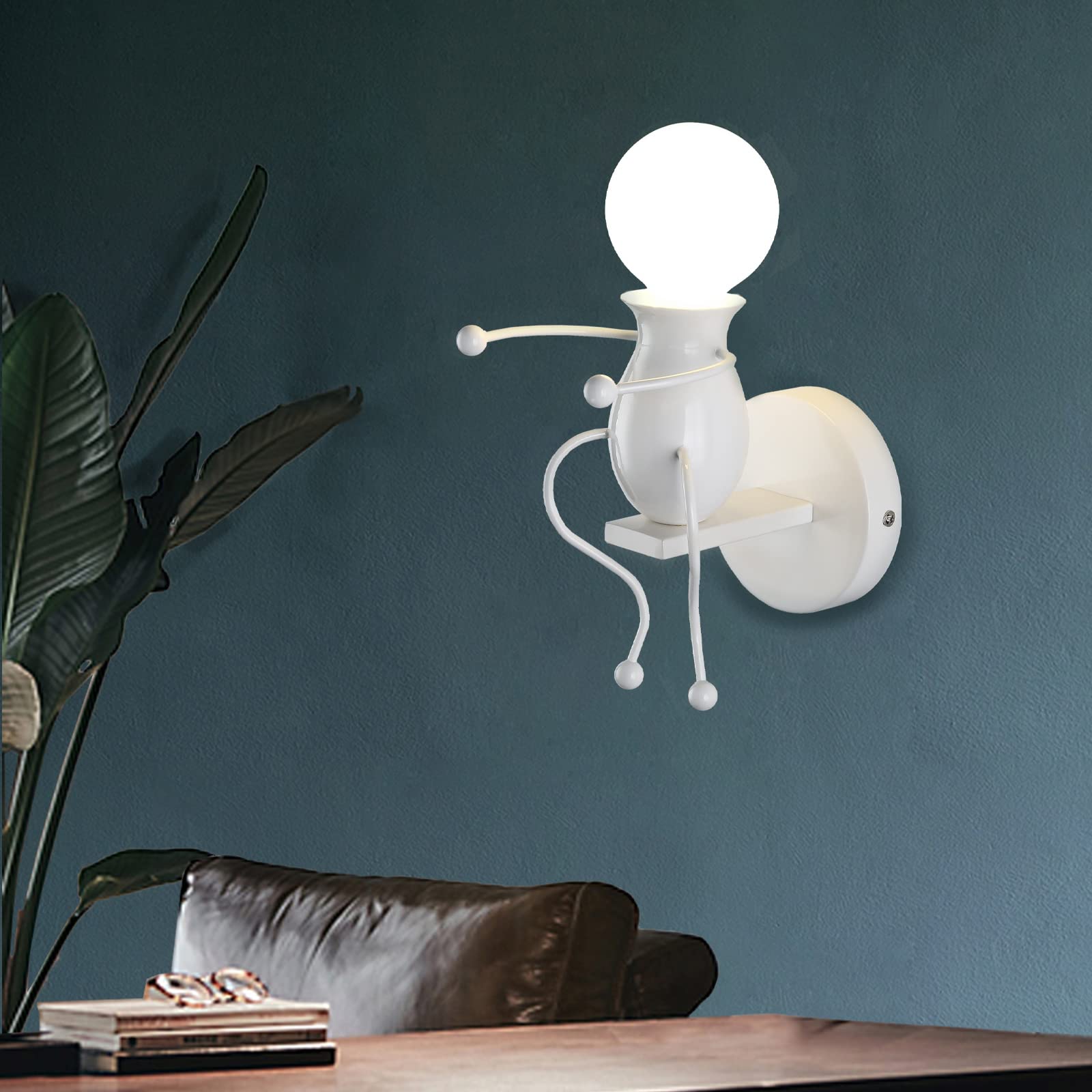 SOUTHPO LED Doll Wall Light Fixtures Childhood Little People Wall Lamps Bedroom Mini Bedside Lamp Modern Children Cartoon Wall S