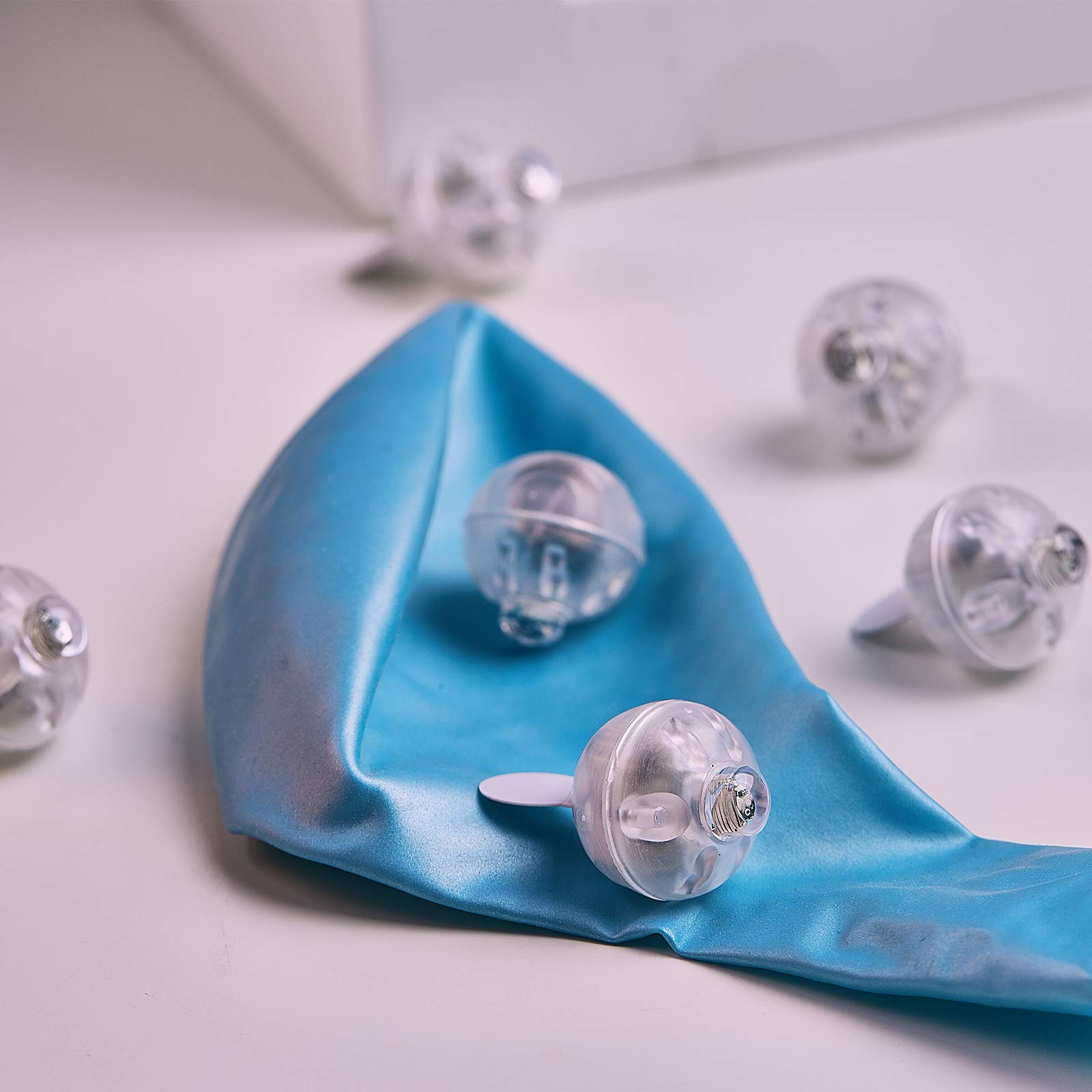 Aogist Balloon Lights 100pcs Waterproof Twinkle Mini LED Battery Powered Round Lamp White-Flash