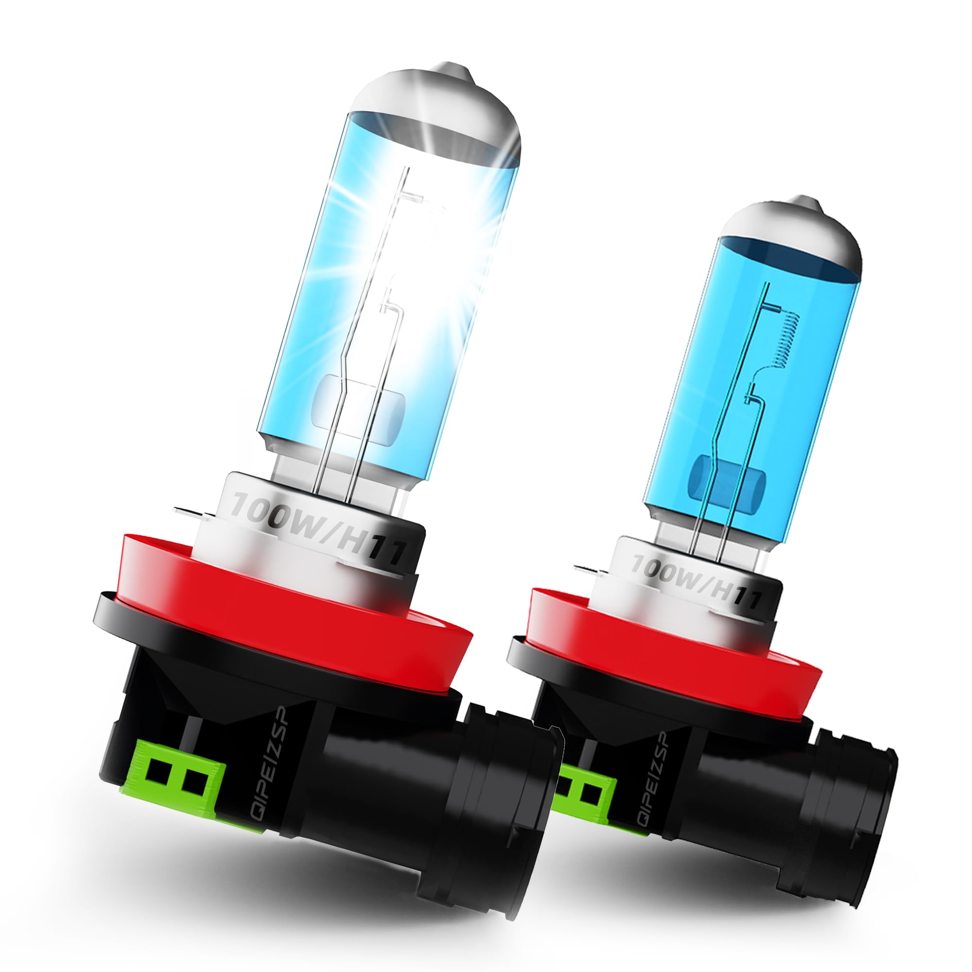QIPEIZSP Compatible With Ford Focus 2005 & 2008-2018 halogen Headlight Bulbs, H11 Fog Light Bulbs, 2 Pack