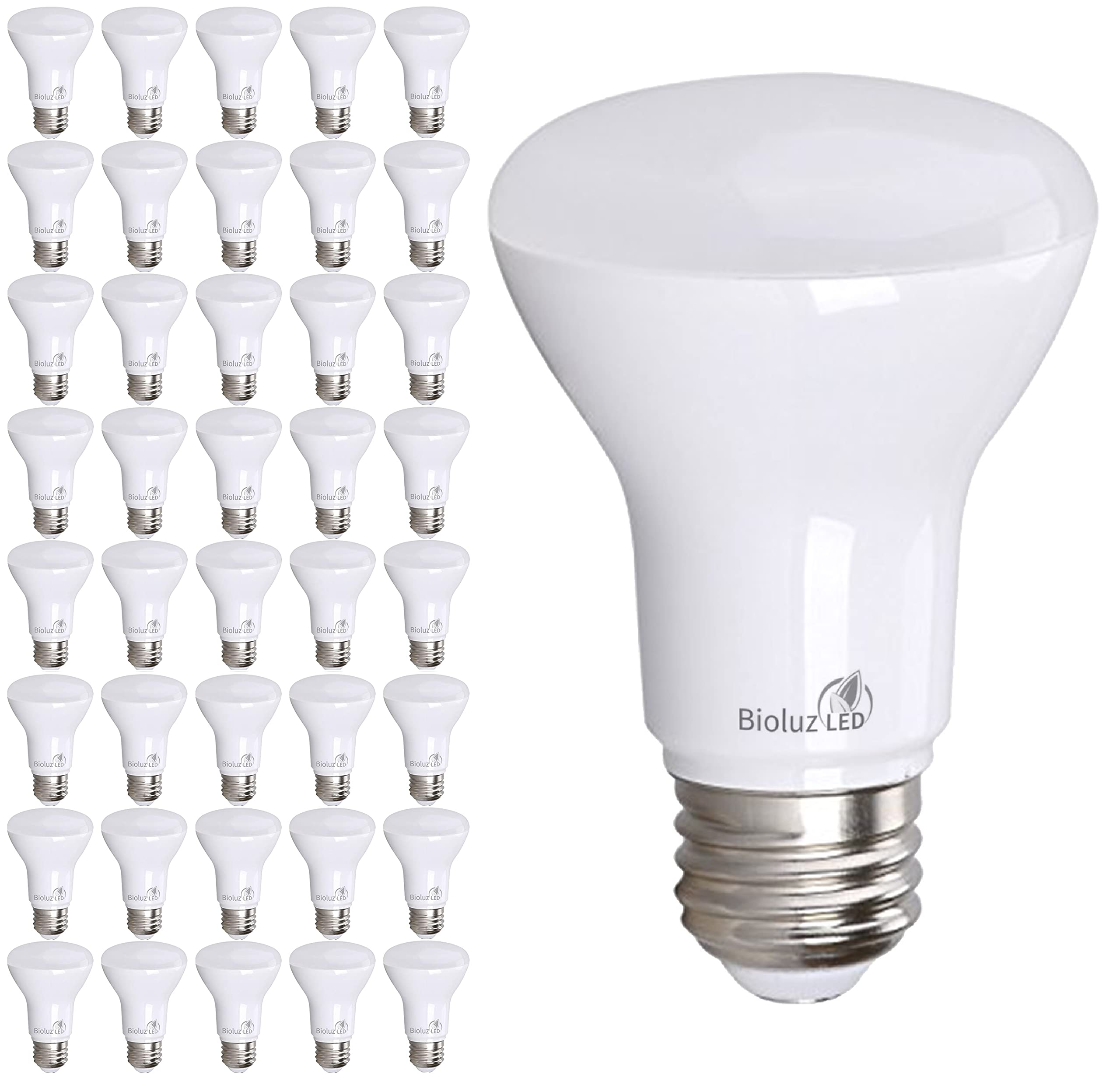 Bioluz LED BR20 Bulb 3000K Soft White 6W 90 CRI 540 Lumen Pack of 40