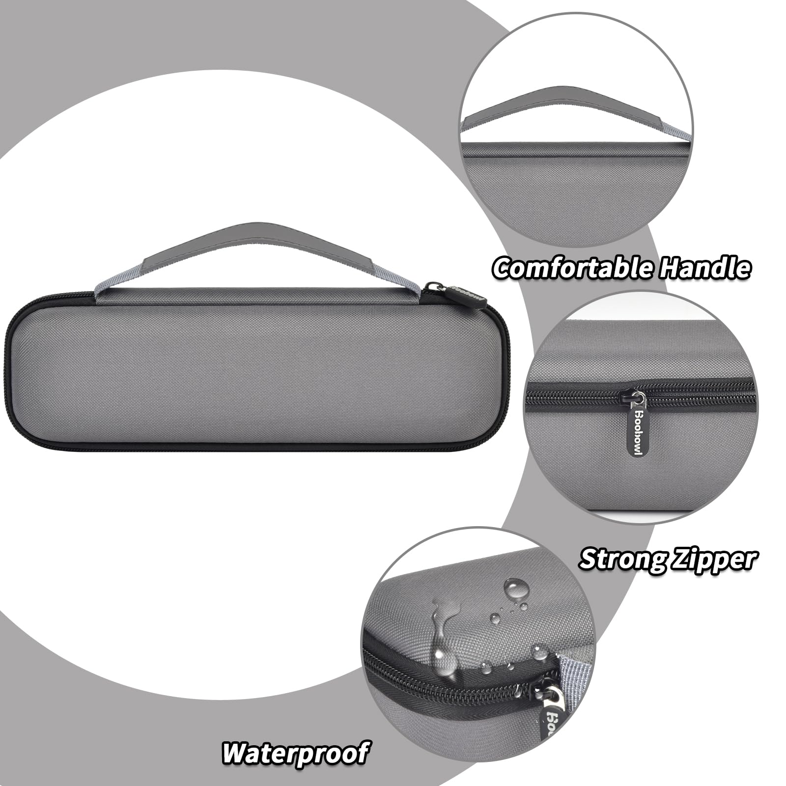 Boobowl Camping Lantern Case - Grey, 132 Cubic Inches, EVA Material, Compatible with BYSOU/AsFrost/SupeDesk/Outask