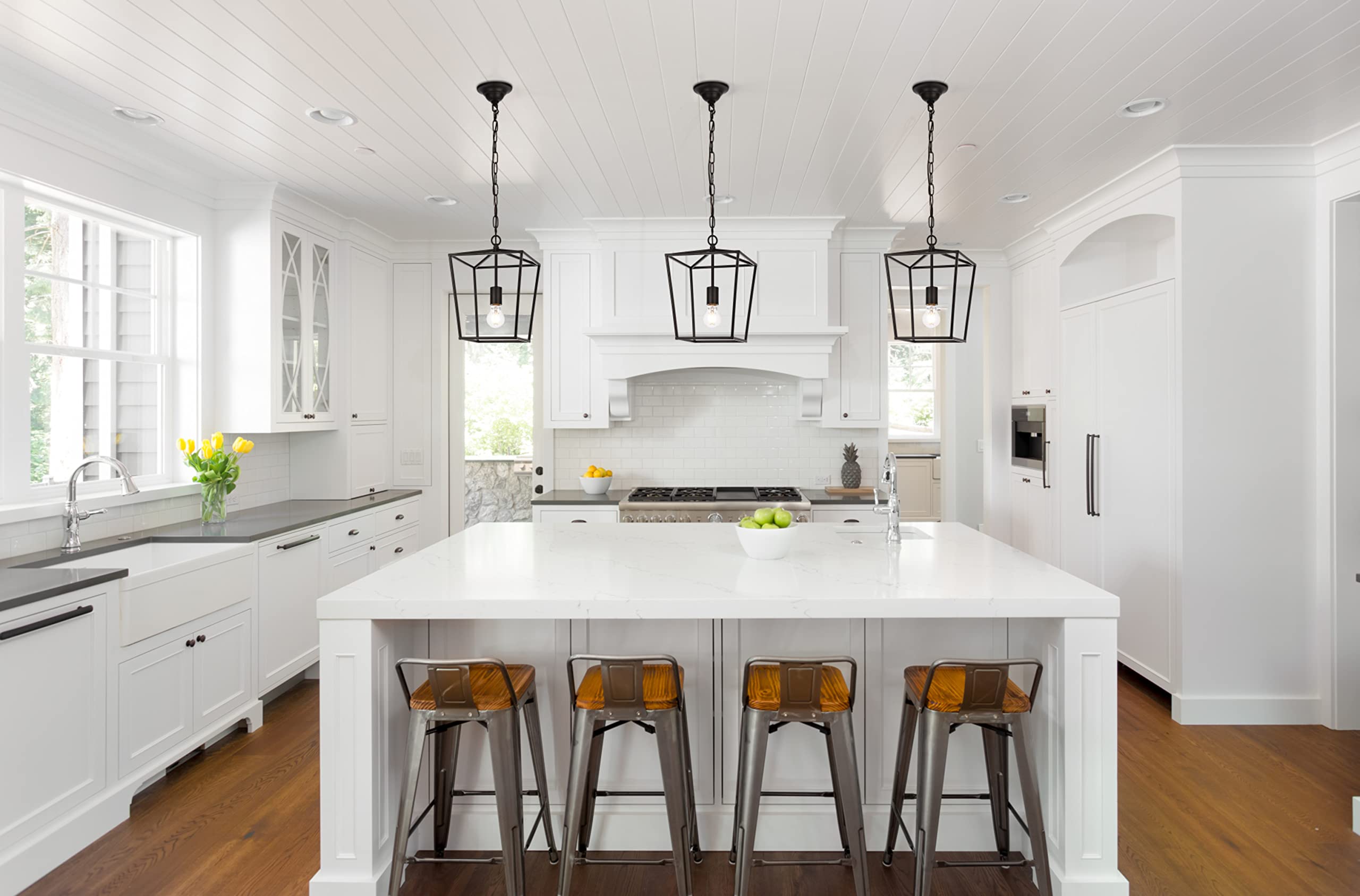 Elegant Lighting Living District Indoor Modern Home Decorative Bright Ceiling Maddox Collection Pendant D9.75 H14.5 Lt:1 Vintage Silver Finish