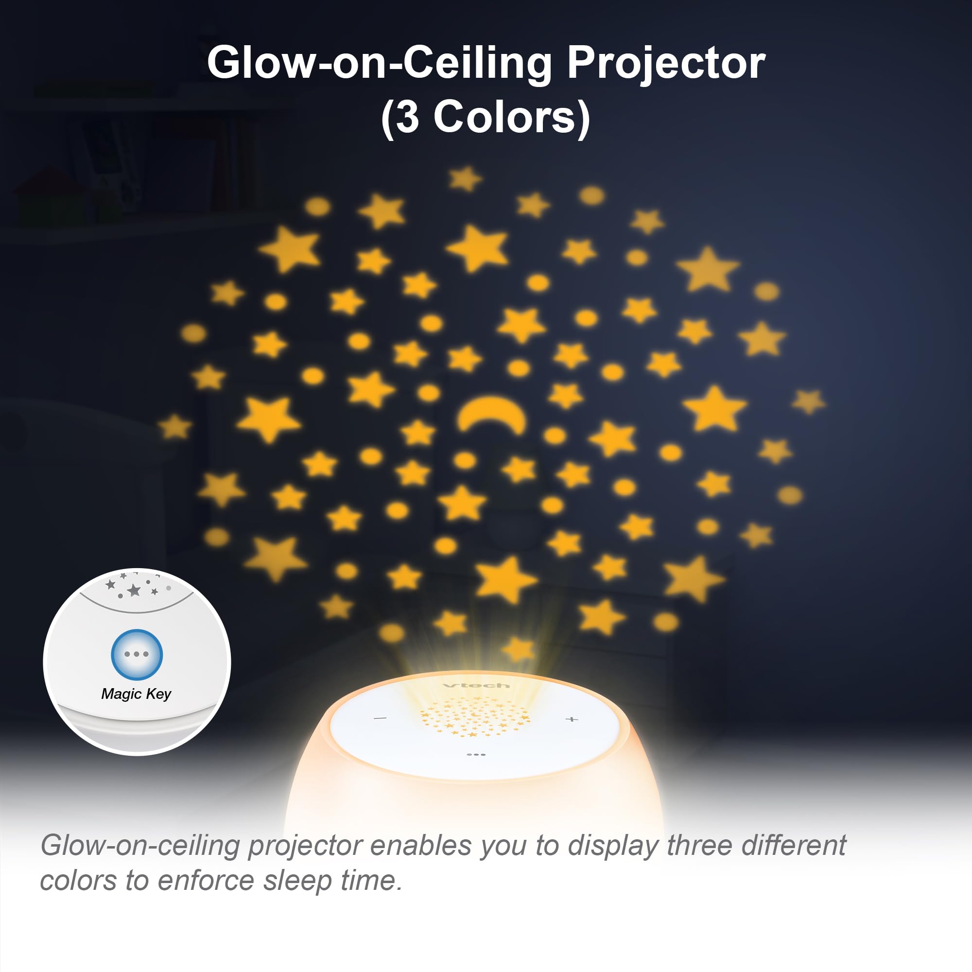 VTech BC8213 V-Hush Junior Sleep Training Soother with 40 Stories/Songs/Sounds & Record Your own Voice. Portable Bluetooth HD Sp