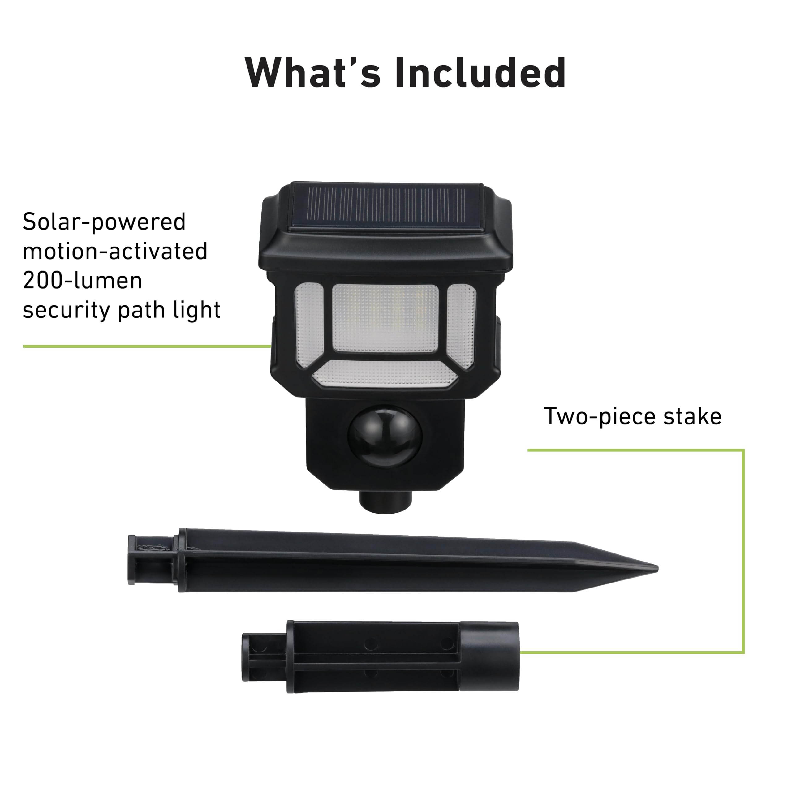 Good Earth Lighting Solar Led Landscape Security Light, 200 Lumens, Motion Sensor, Matte Black, Model Ls1395-Bkm-04Lf2-G