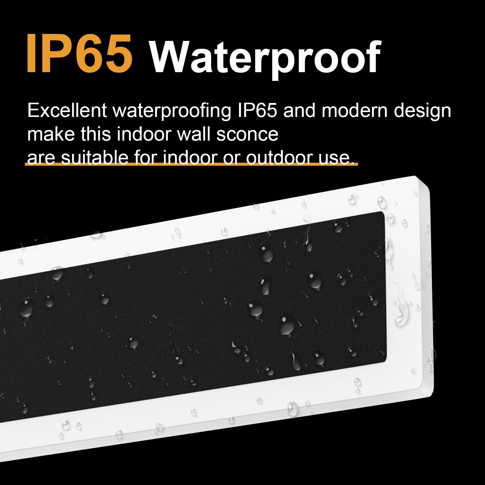 Aipsun 2 Pack Modern Black Led Outdoor Wall Light, 11.8X3.54X1.73 Inches, 10W, 1000 Lumen, Warm Light, Waterproof Ic Driver, Har