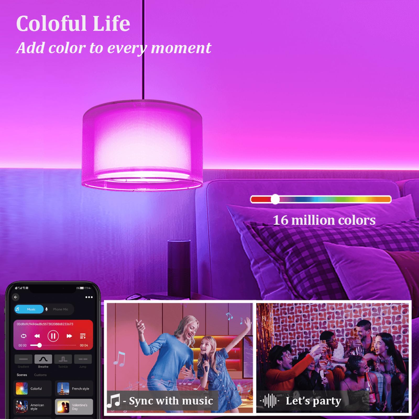 Emorlo Hanging Lamp Plug In Pendant Light 2 Pack With Remote Control, 15Ft Hanging Lights With Plug In Cord White Double Shade C