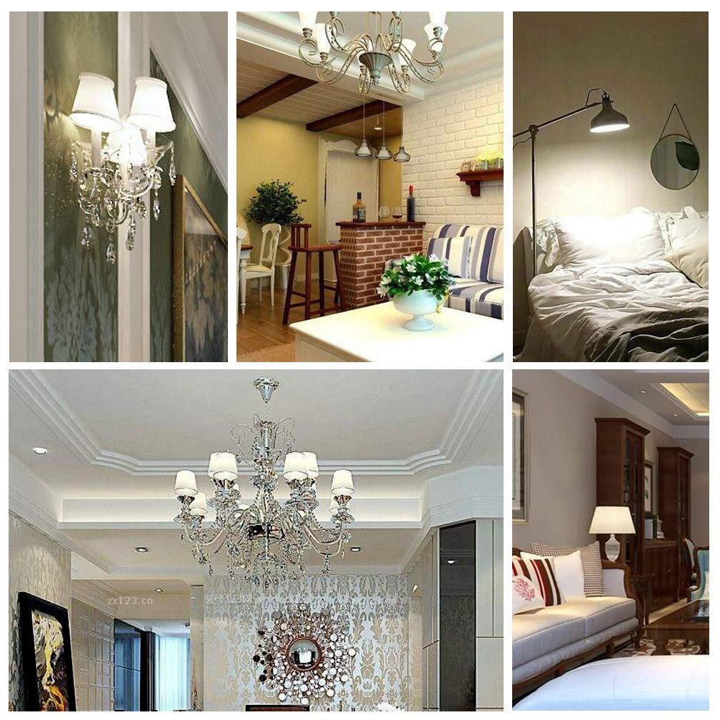 Honle E12 Led Light Bulbs 3W Equivalent 30W Halogen Bulb Daylight White 6000K T3 T4 Edison Screw Candle Base Mini Non-Dimmable A