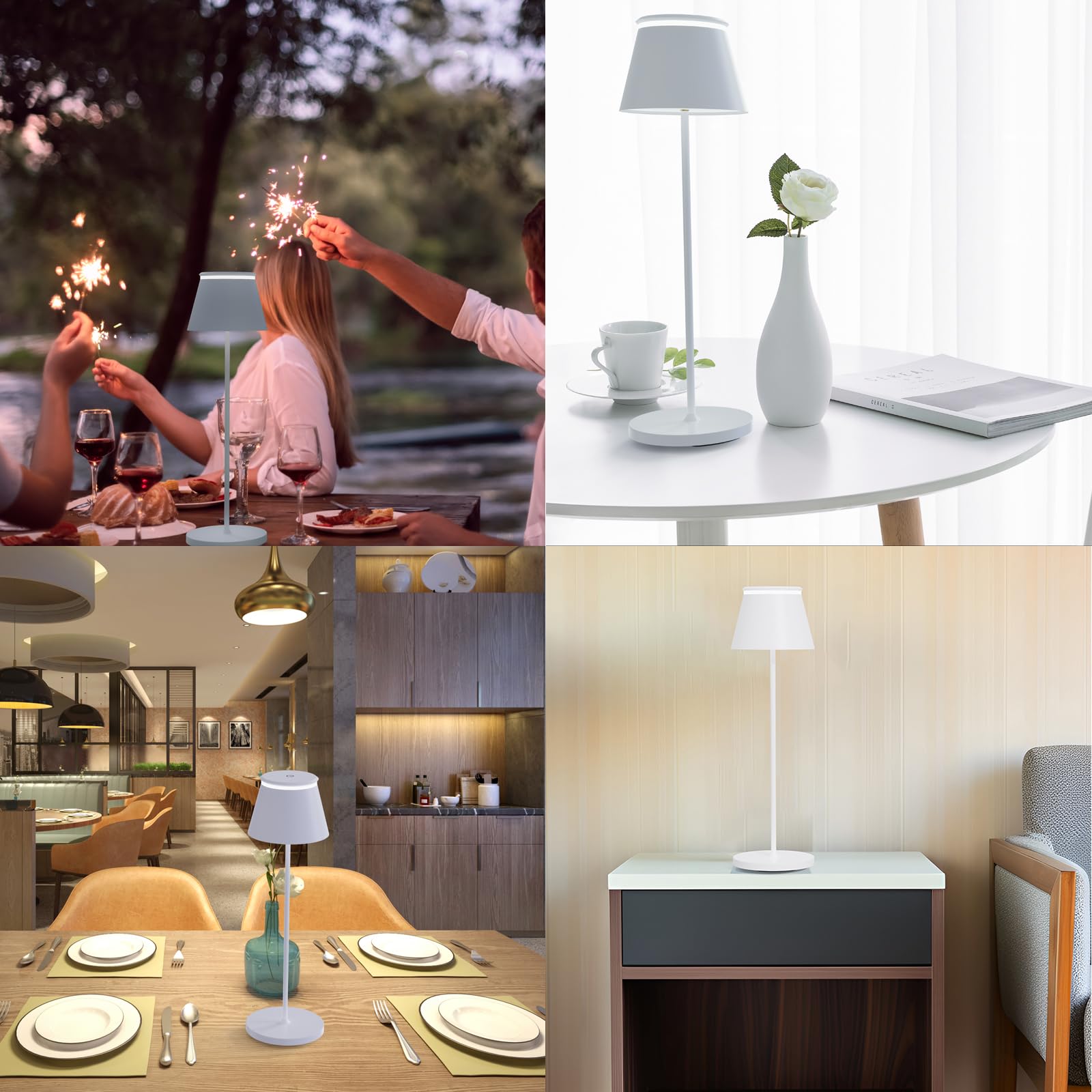 Yupola Cordless Table Lamp Rechargeable Set Of 2,Battery Operated Desk Lamp 5000Mah,Waterproof Touch Dimmable Light With Remote,