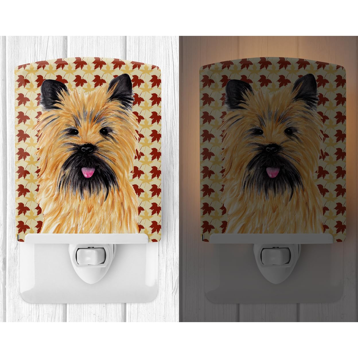 Carolines Treasures Night Light, Cairn Terrier Portrait, Ceramic, UL-Certified, 6x4x3in, Multicolor, Model SC9215CNL