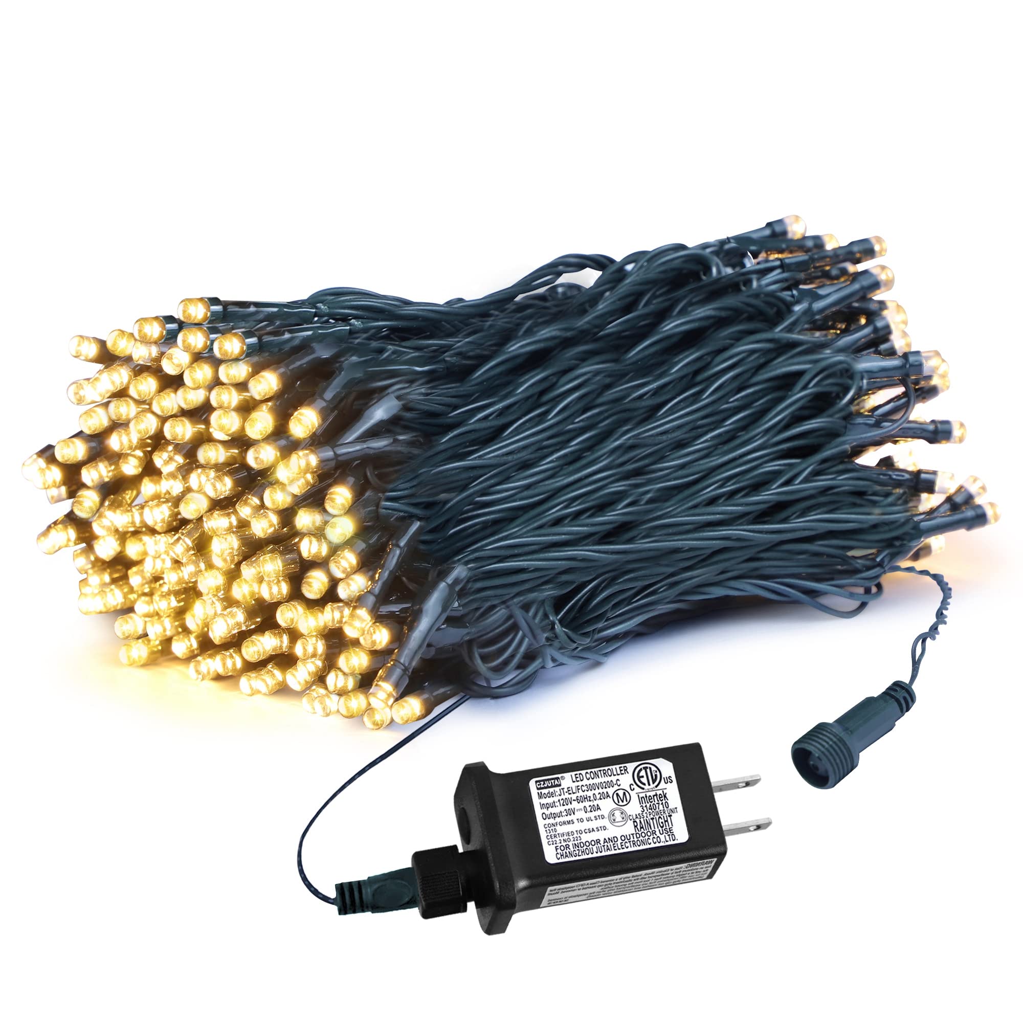 weillsnow 200 LED Outdoor Christmas Lights, 66Ft Plug in Waterproof String Lights, 8 Modes with Memory for Outdoor Indoor Garden Halloween Christmas Decorations (66FT, Warm White)