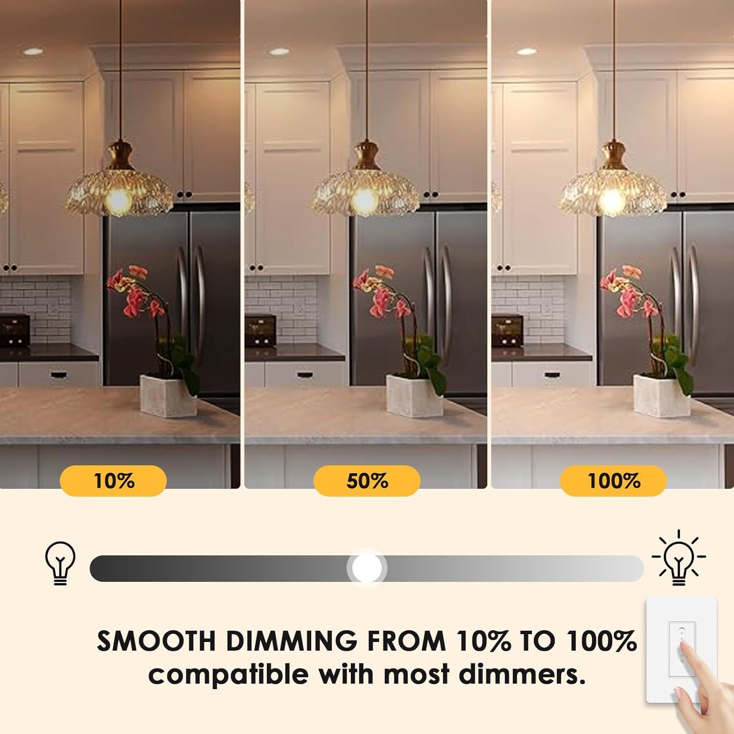 M Mayjazz 3-Way Led Light Bulbs 30 70 100 Watt Equivalent, 5000K Daylight, A19 E26 Led Bulbs, Omni-Directional, Perfect For Read
