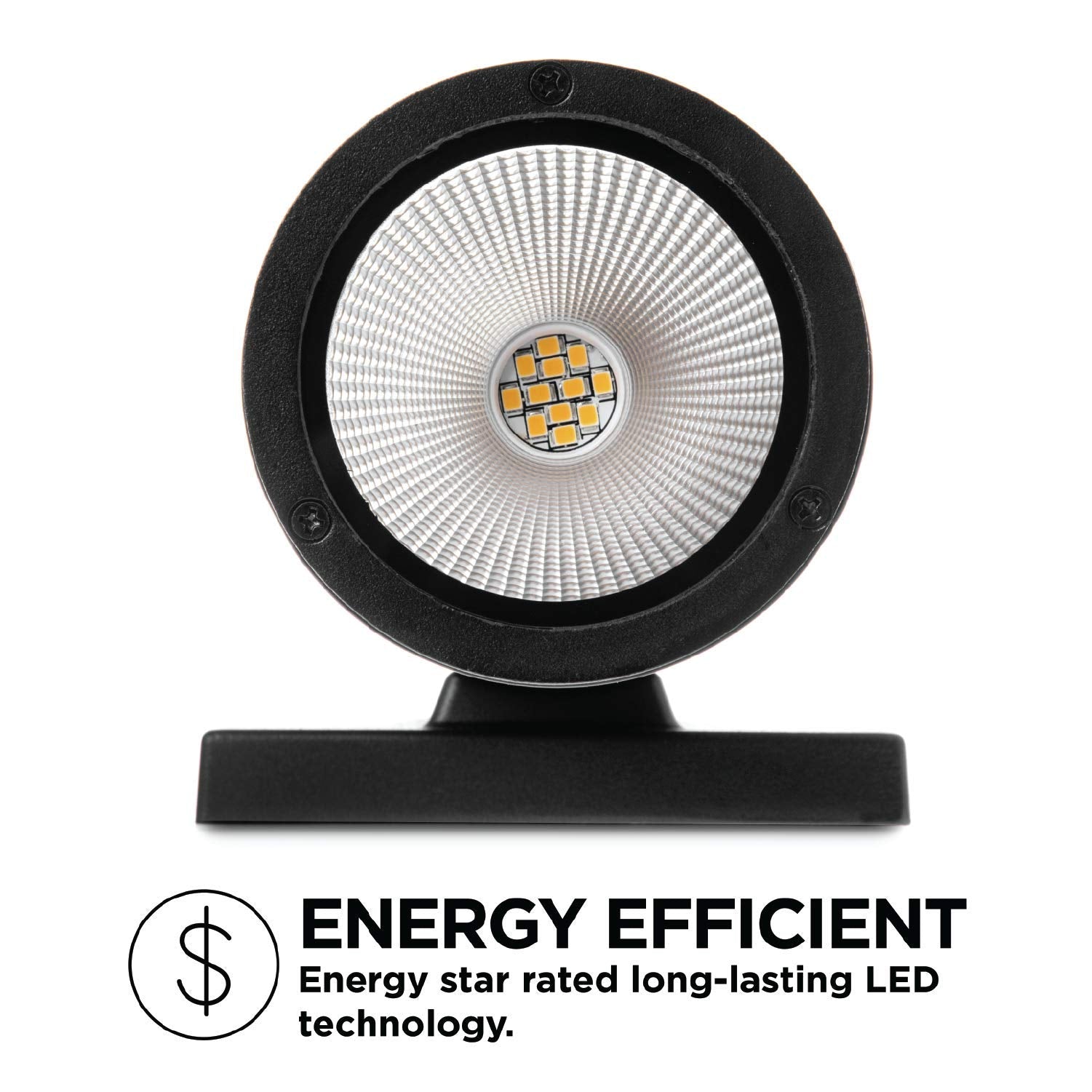 Home Zone Security Led Modern Wall & Porch Sconce Light (2-Set, Black)