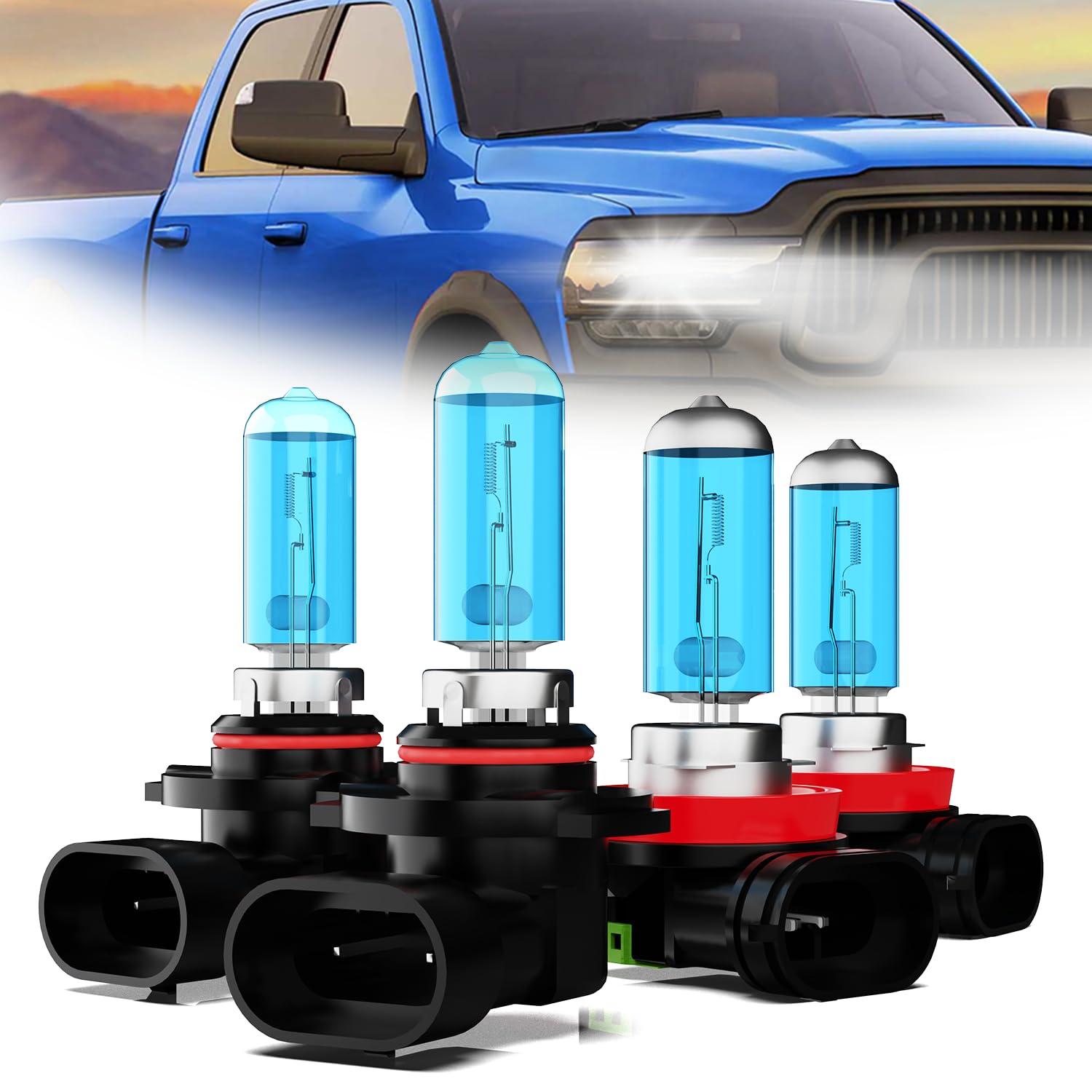 TTDBDAN Headlights Fit for 2013-2021 Dodge RAM 1500 2500 3500 Without Projector (2019 2020 2021) Halogen Headlight Bulbs,9005/HB