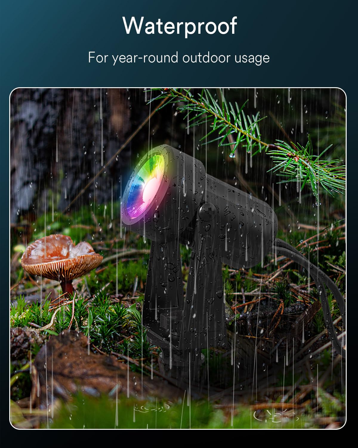 Ligency Smart Low Voltage Landscape Lighting, 6 Pack Wired Waterproof Outdoor Spot Lights, Rgbw Led Accent Spotlights Outside Up