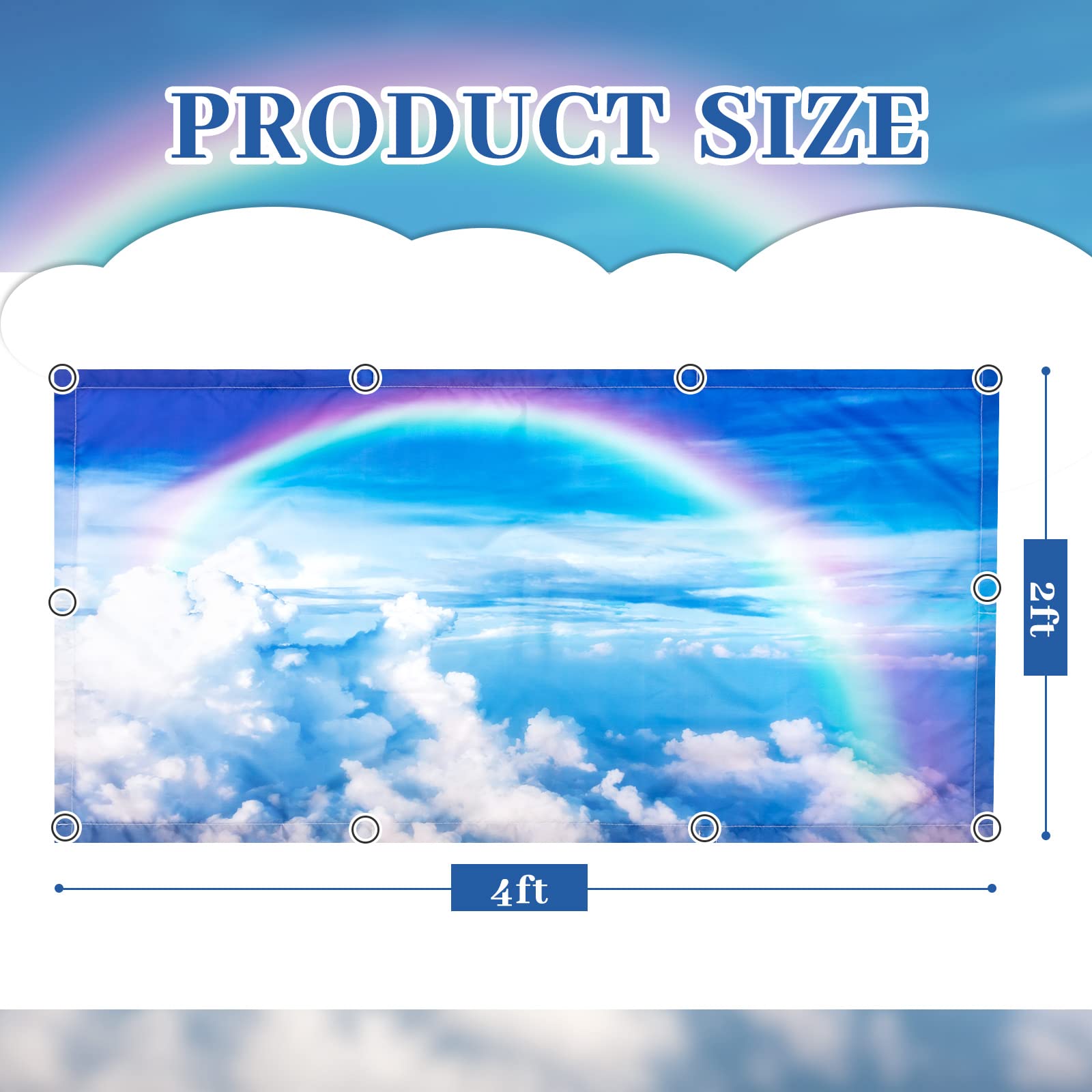 Patelai Fluorescent Light Cover with 10 Magnets, 4 x 2 Feet, Rainbow-themed, Model PT-Patelai-3153