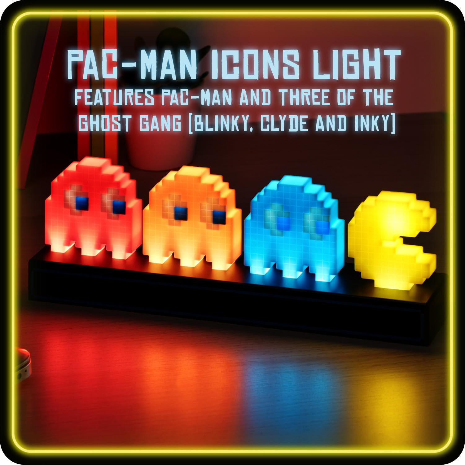 Pac Man And Ghosts Light, Pac Man Collectable Figure Lamp