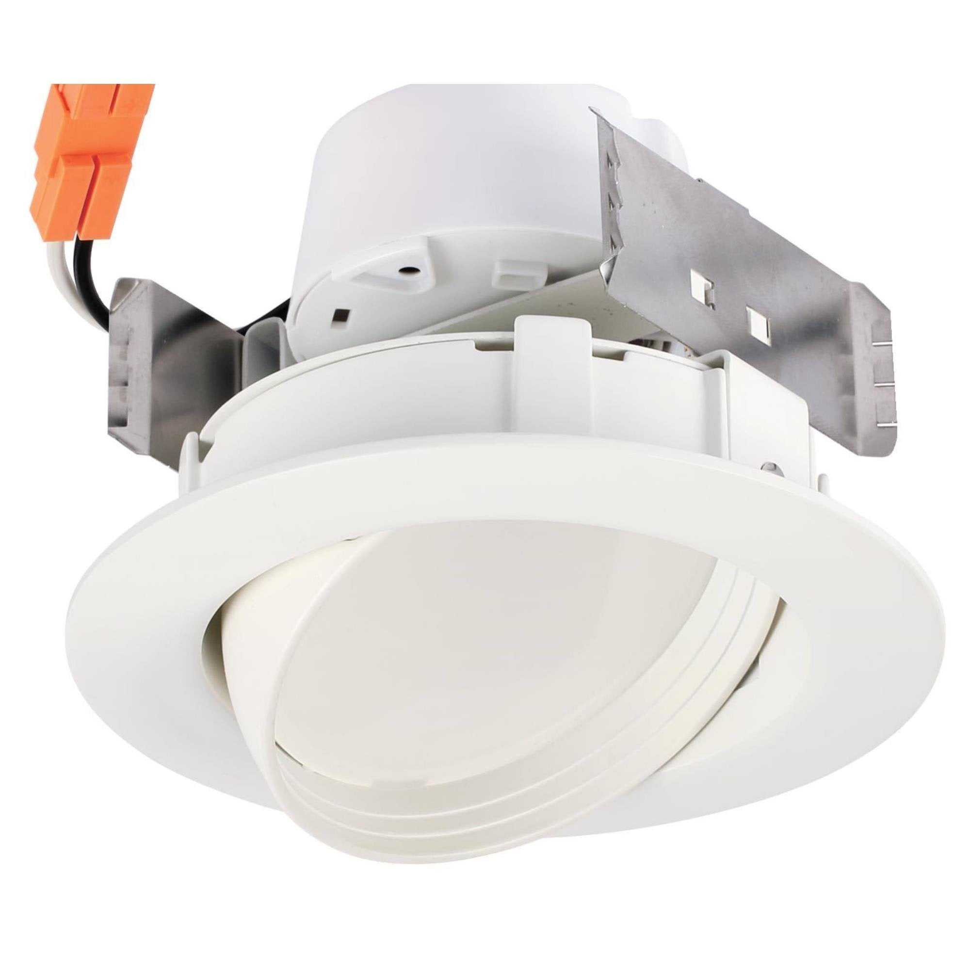 Westinghouse 5082000 4-Inch LED Downlight Dimmable Warm Light Bulb, 65-Watt Equivalent, White Trim, Medium Base