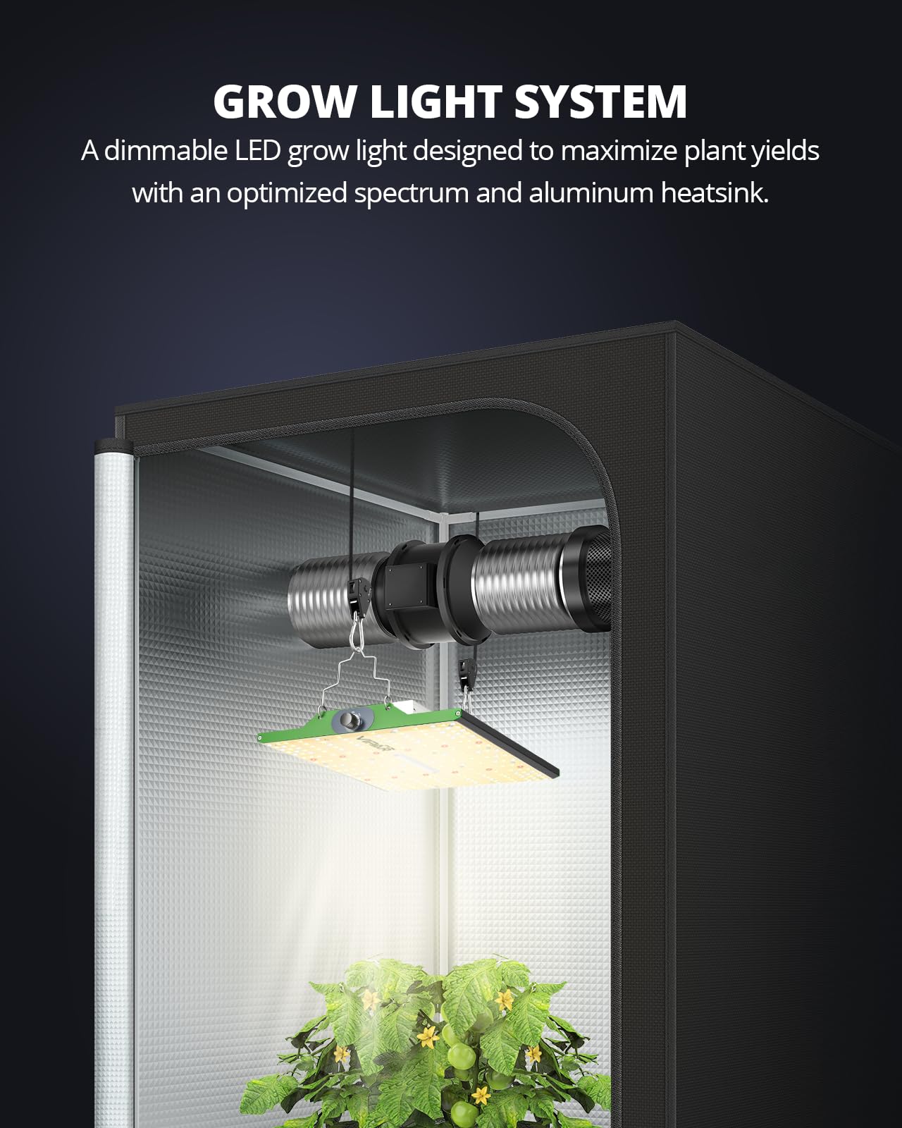 VIPARSPECTRA P4000 LED Grow Light - Dimmable Full Spectrum Lamp for Indoor Plants, 39.4"x11", Green, Ideal for Seedlings & Veg/Bloom