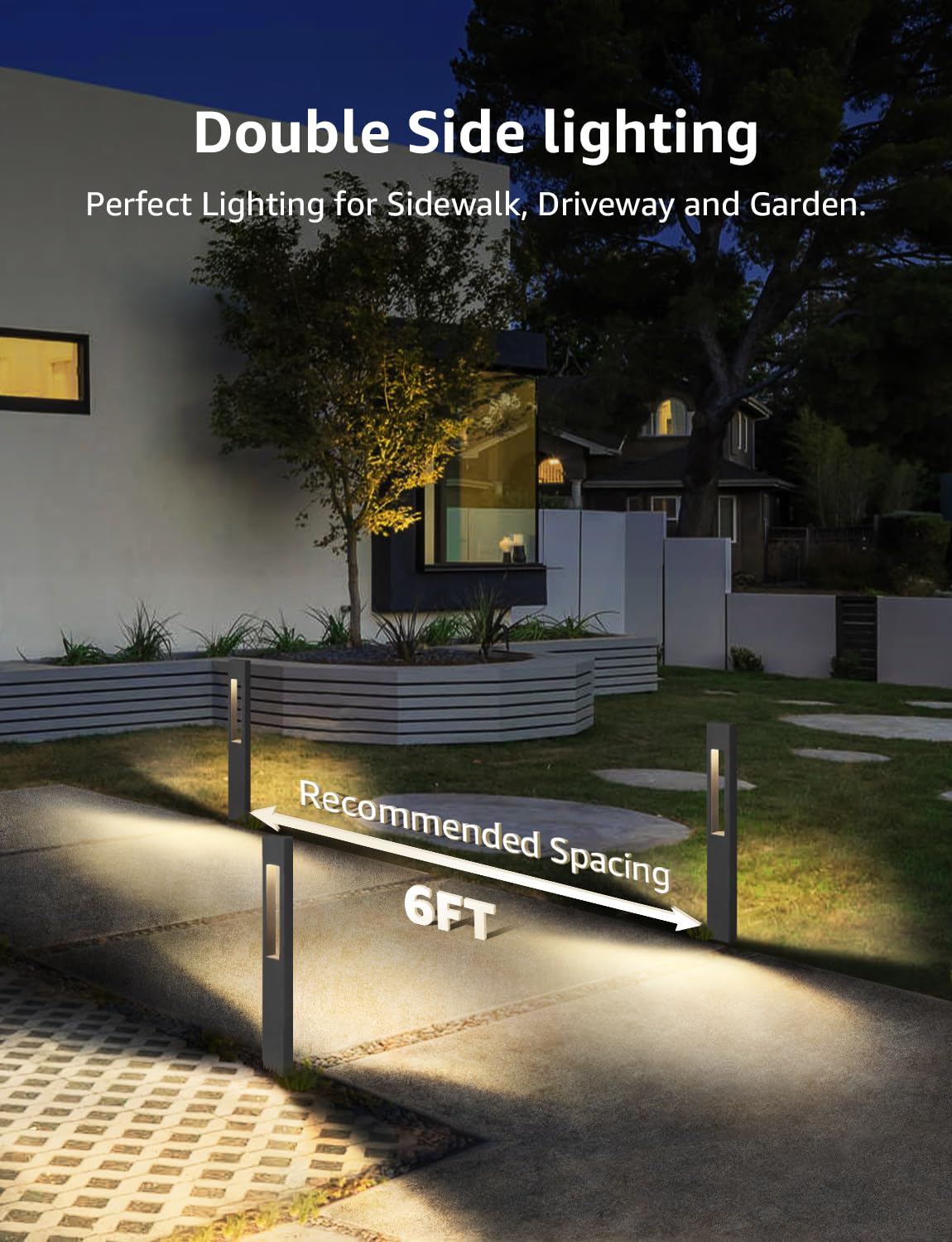 SUNVIE LED Landscape Lights 3W, Soft White 3000K, Aluminum, 12 Pack, Waterproof Pathway Lighting for Garden and Walkway, ETL Listed