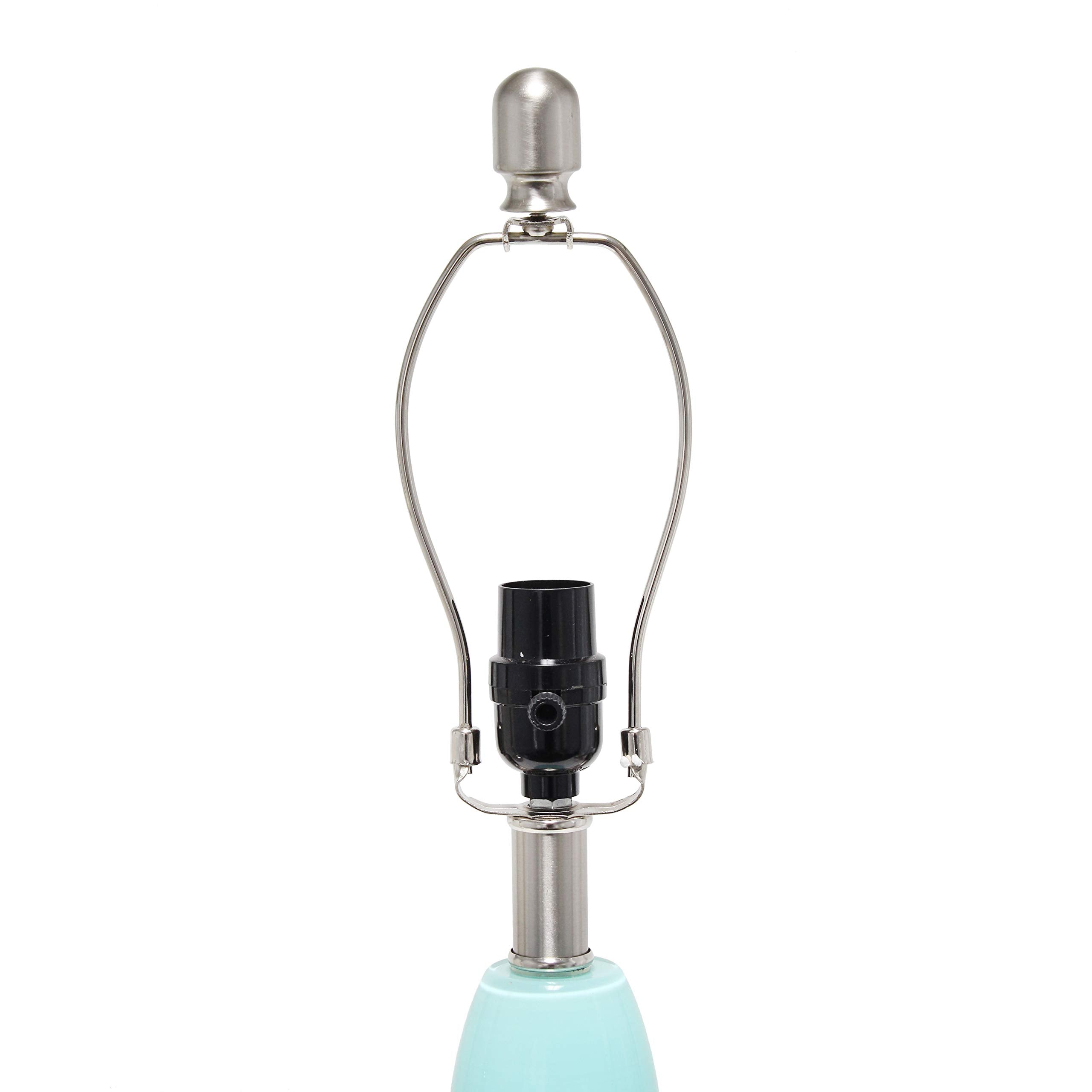 Elegant Designs LT3315-SEA Curved Glass Table Lamp, Seafoam, Contemporary Style, Glass Material