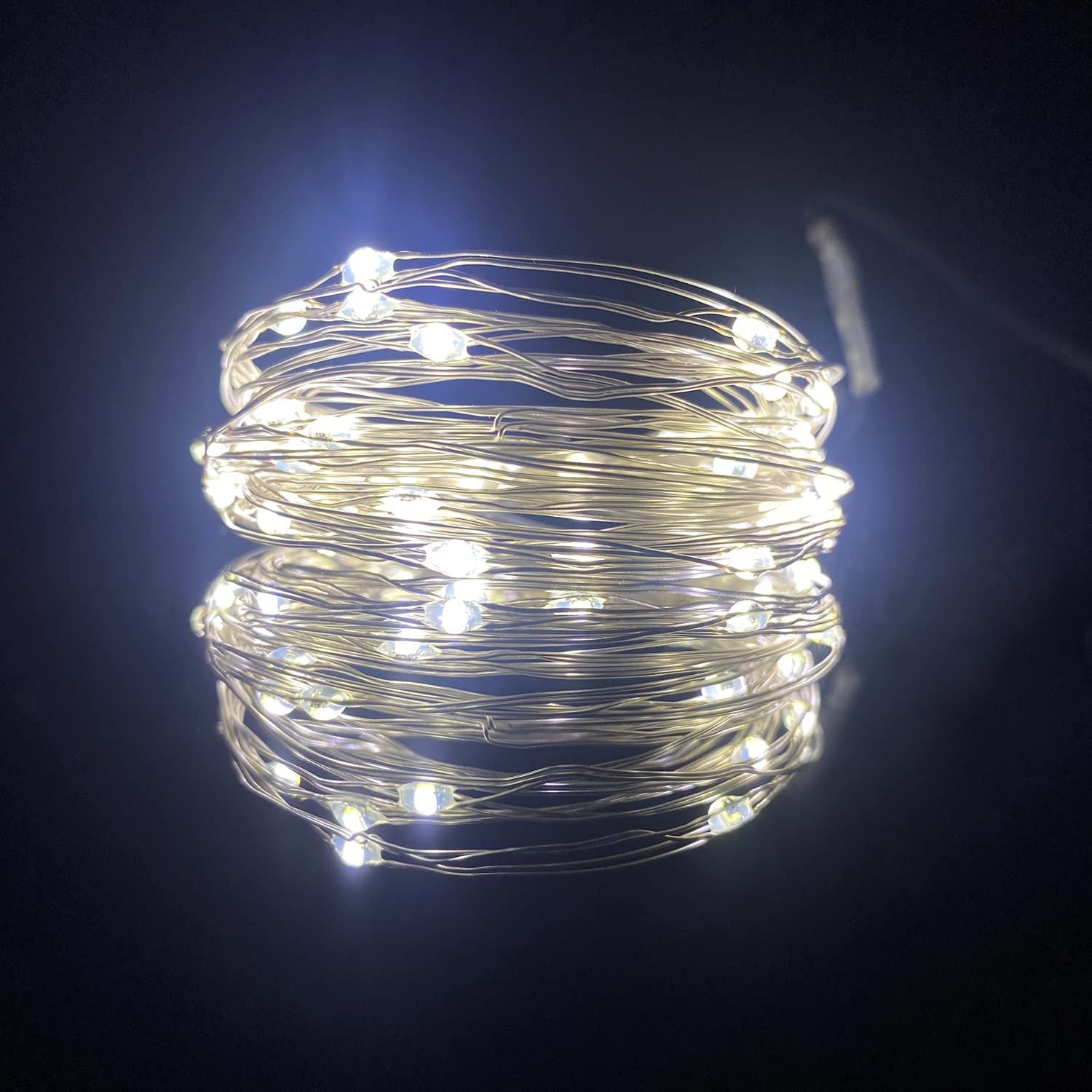 Everfit Lighting 2 Pack Mini LED Fairy Lights 50 LEDs 18 Feet Cold White Waterproof Battery Box Model BC
