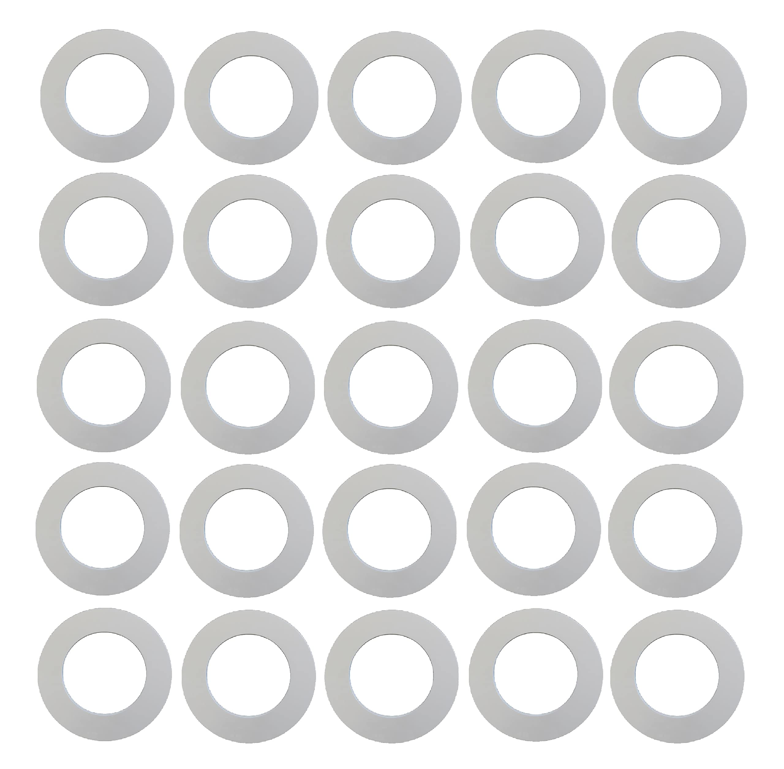 JSP Manufacturing 10in Plastic Trim Rings for Recessed Can Lights, 25 Pack, White