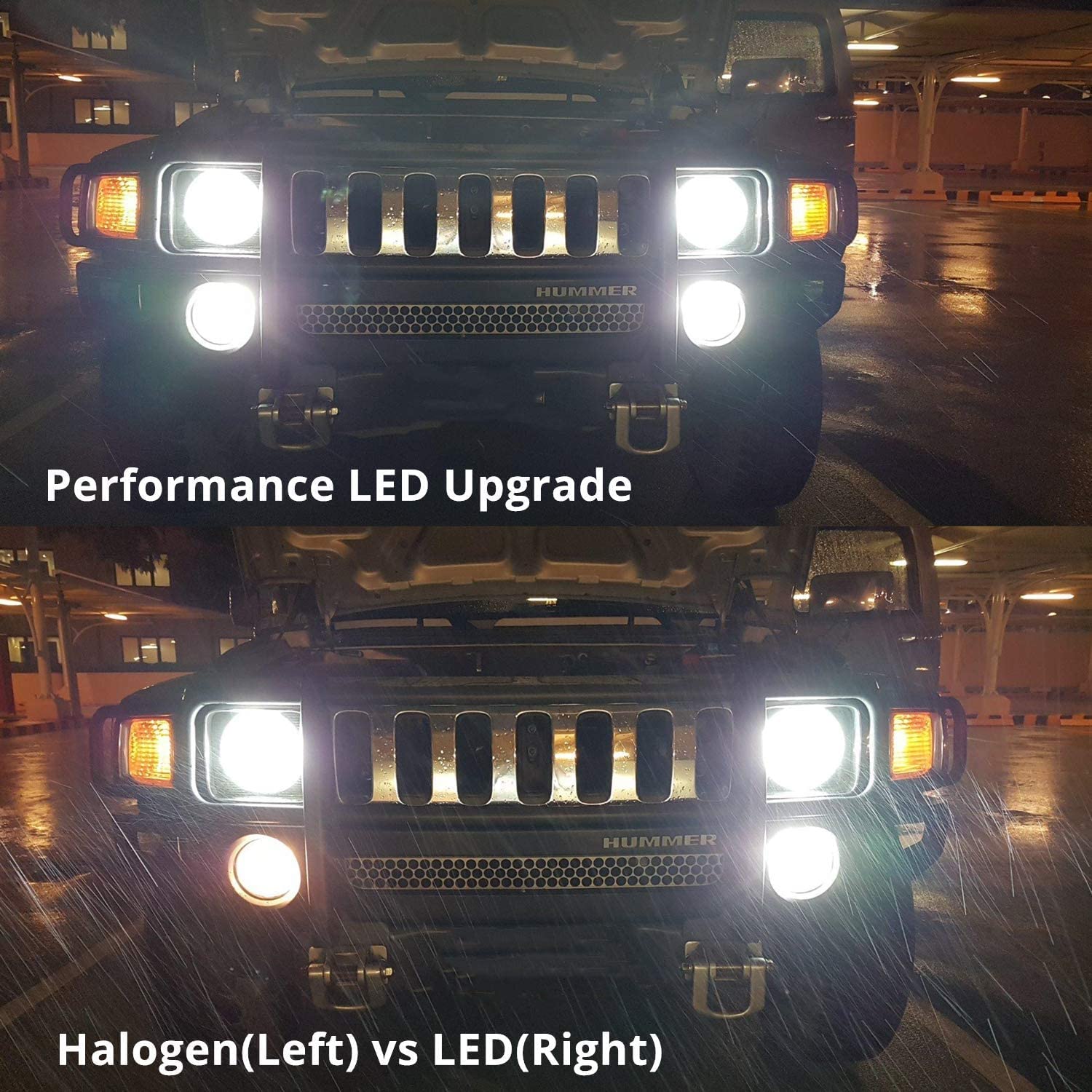 Alla Lighting Canbus 2504 Psx24W Led Fog Lights Bulbs 12276, 6000K Xenon White Xtreme Super Bright 80W High Power Chipsets12V Re