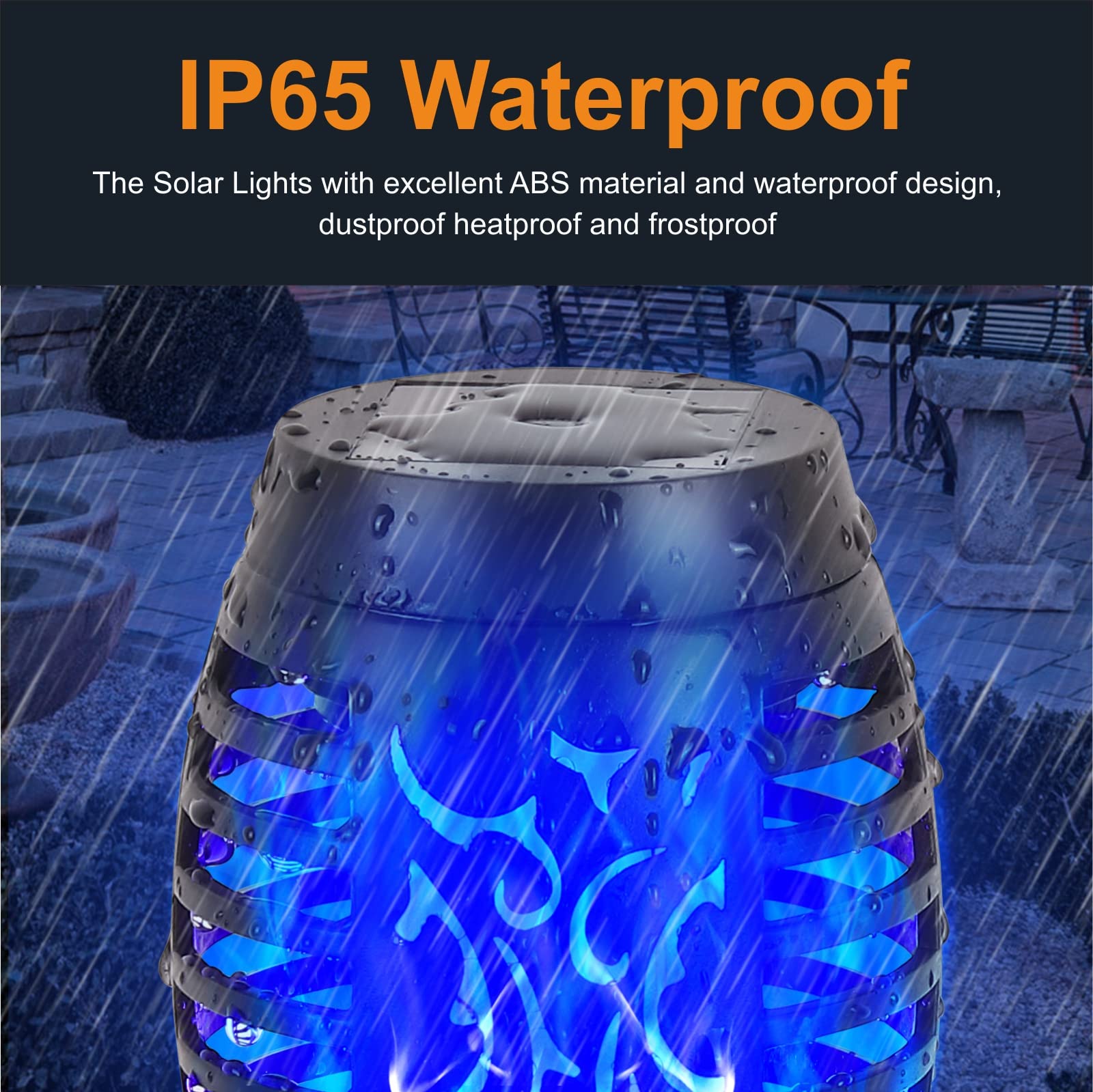 Ridalux Solar Lights Outdoor, 8Pack Solar Torch Light With Flickering Flame For Garden Decor, Waterproof Outdoor Lighting Landsc