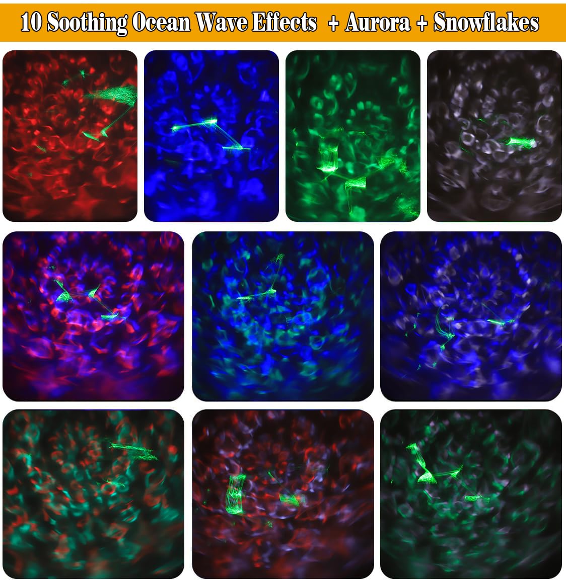 Sunbox Christmas Lights Projector, Waterproof LED Landscape Light, Remote Control, Black, Model BL-DP-BJG