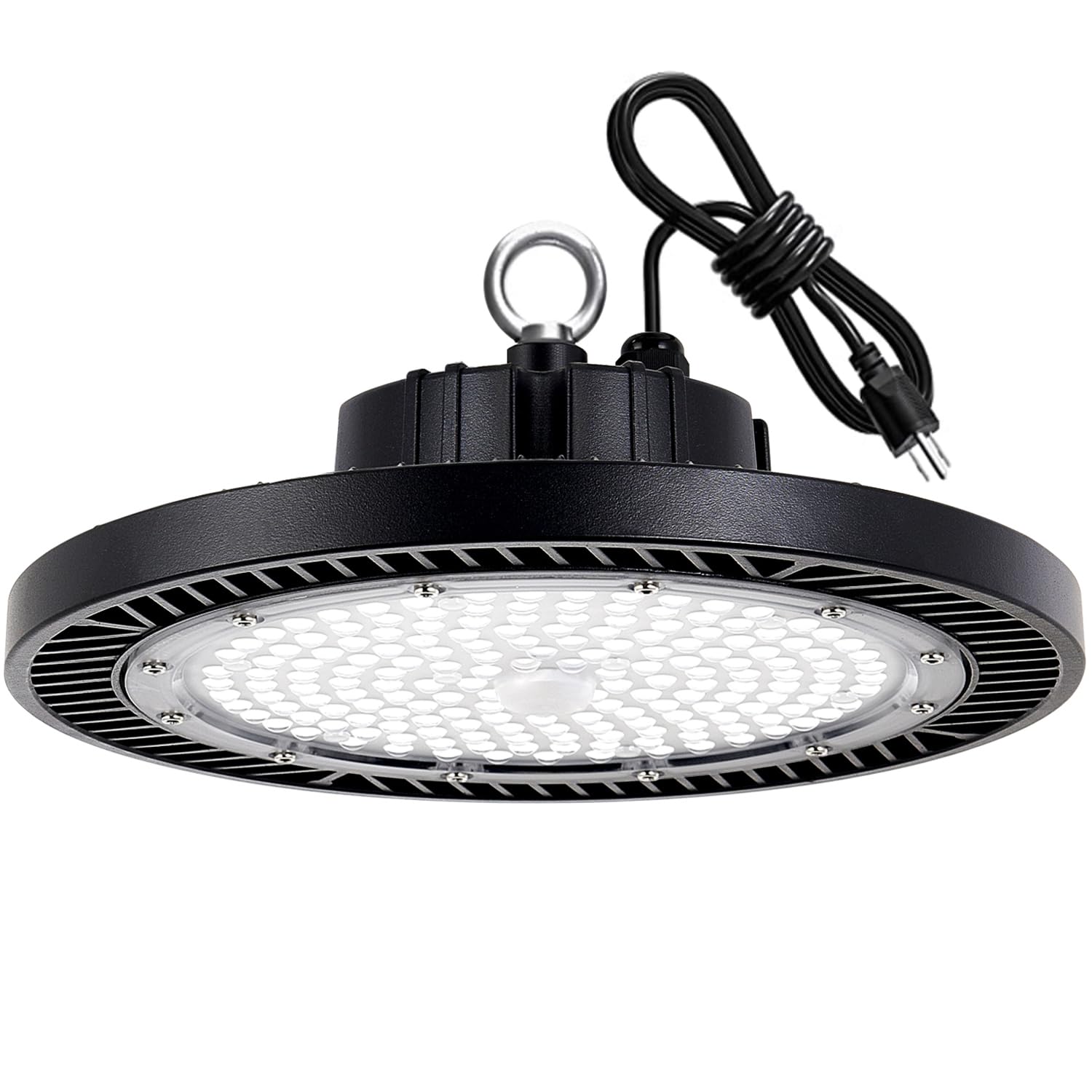 Gugsey Led High Bay Light, 200W 28000Lm 5000K High Bay Led Shop Light With Plug 5' Cable And Hook Ring, Ufo High Bay Led Lights For Garage Gym Warehouse Workshop