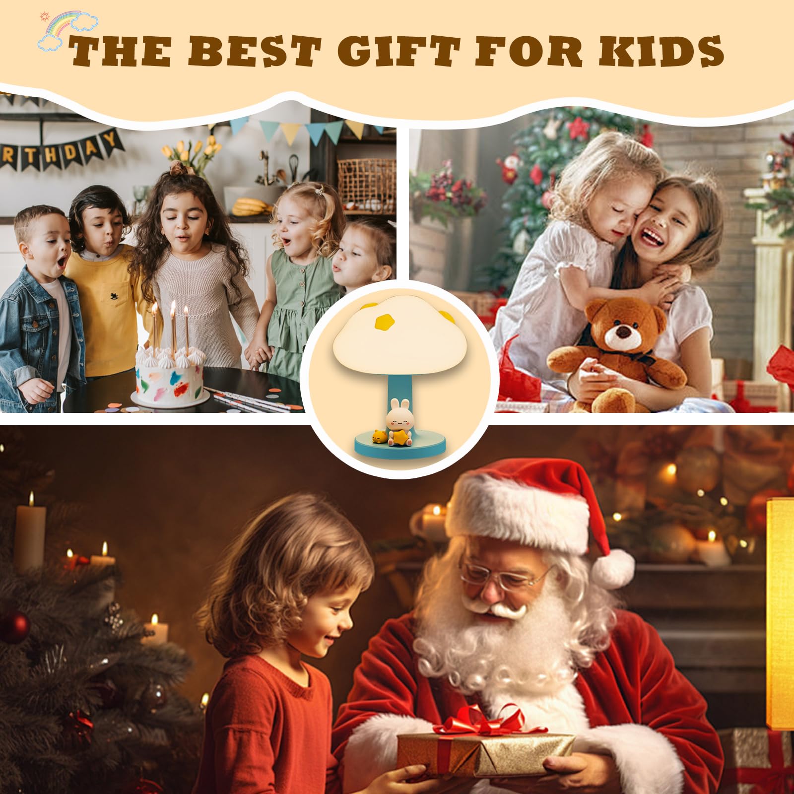 Cloud Bedside Lamp For Kids  Cute Silicone Portable Touch Lamp With 3-Levels Brightness  Rechargeable Night Light For Bedroom ChildrenS Room  Dimmable Led Table Lamp Gift For Kids Boys Girls (Blue)