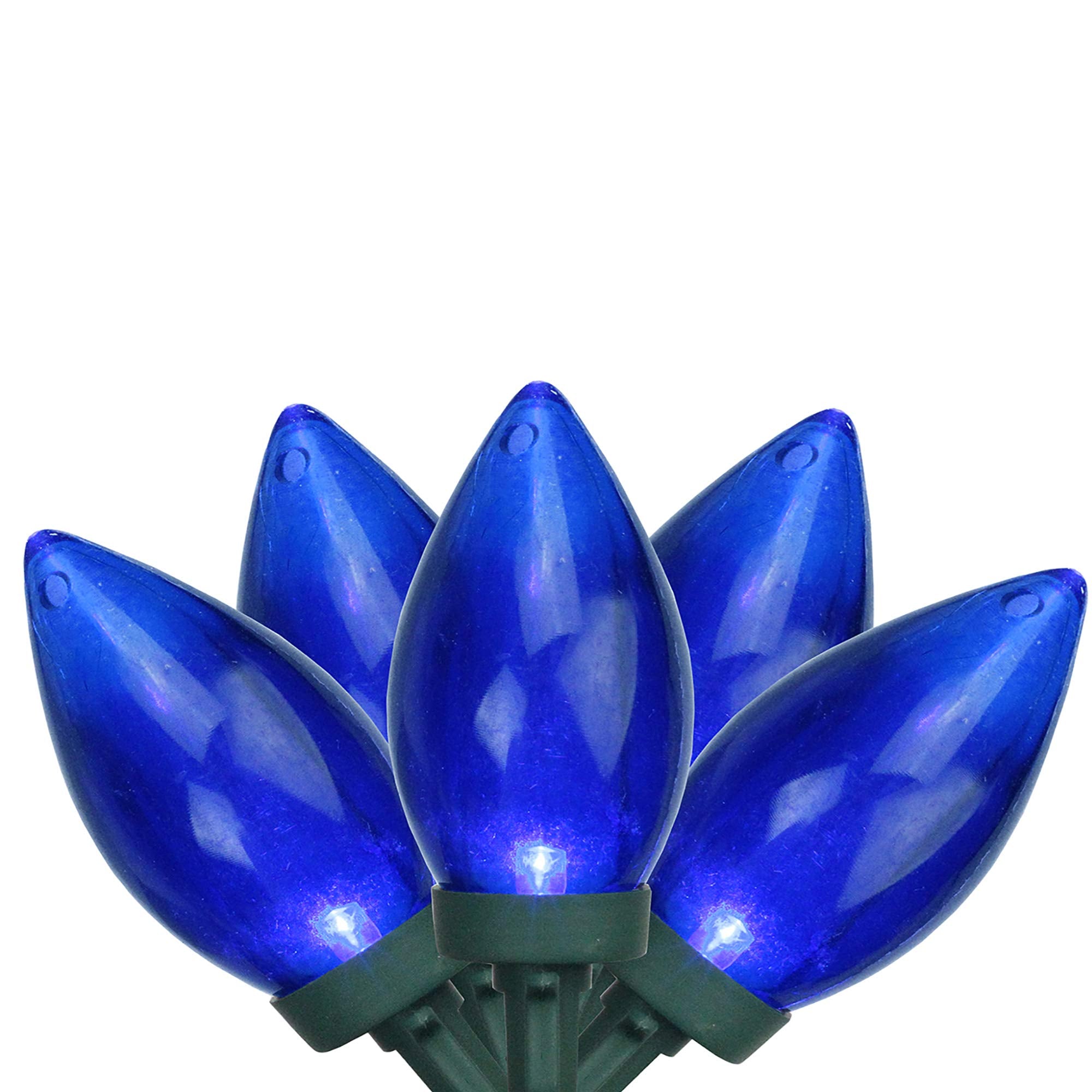 Northlight Blue LED C9 String Christmas Lights, 25ct, 16ft Green Wire