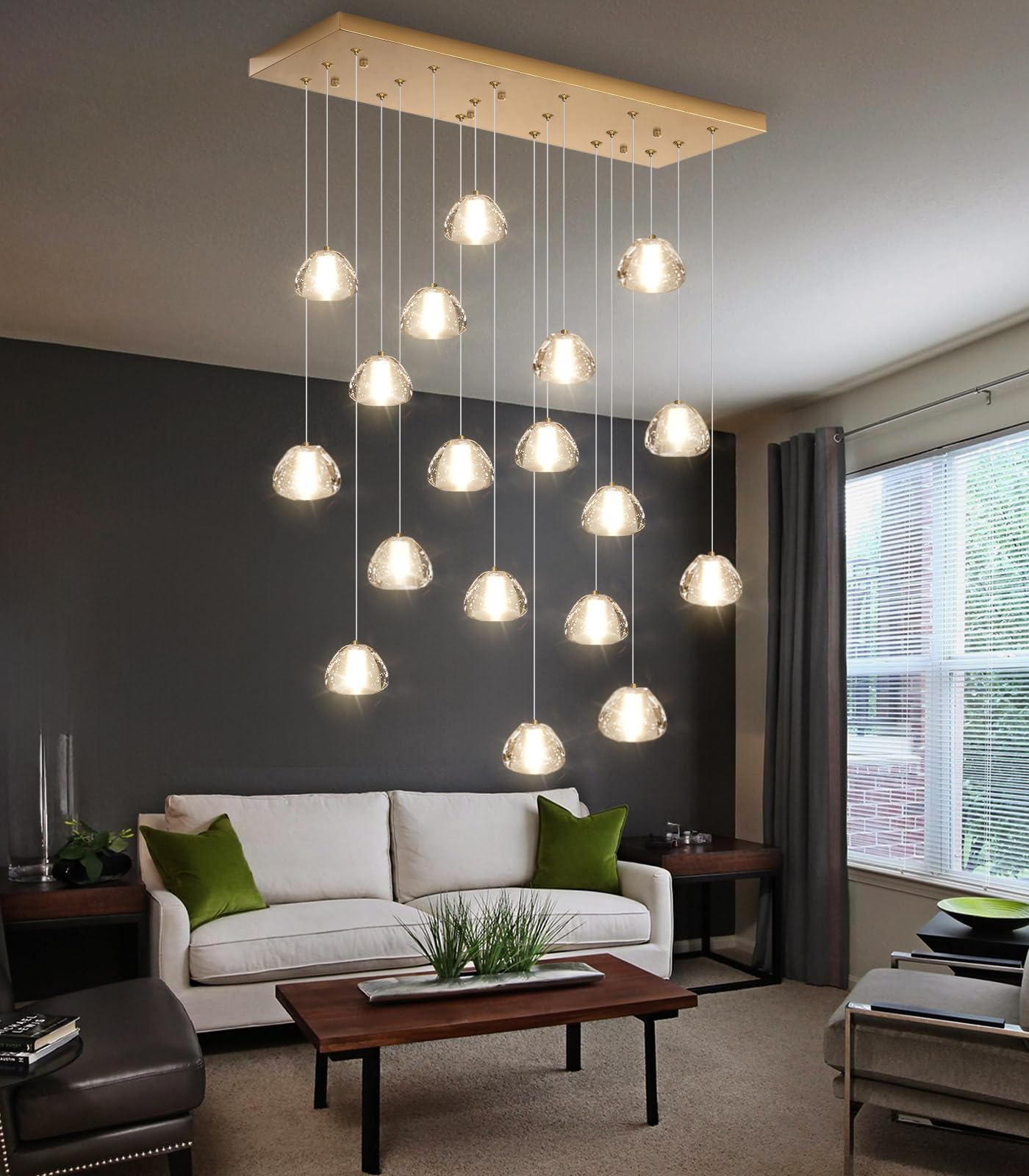 Crystal Chandeliers For Living Room Dining Room Light Led Pendant Lights Fixtures Lighting Chandelier For Foyer Entrance Gold