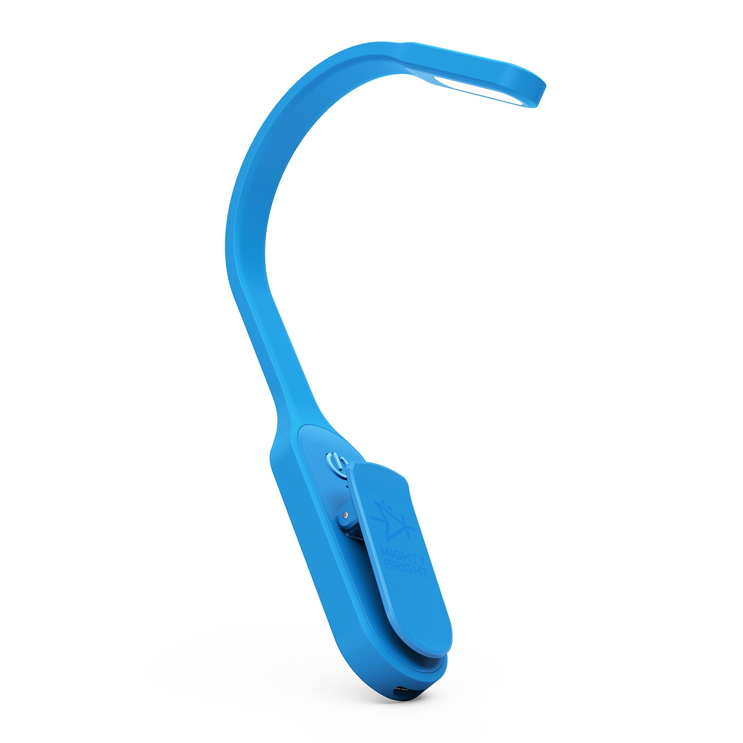 Mighty Bright Rechargeable Book Light, Warm LEDs, Flexible & Dimmable, Model 47011, Blue