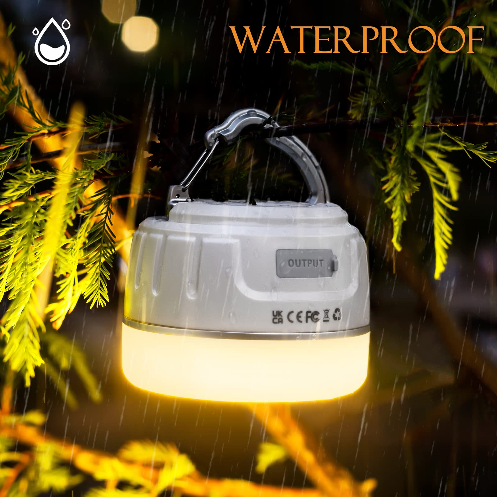 Sinvitron LED Camping Lantern - 1000LM, 150H Runtime, Rechargeable, Remote Control, 1 Pack, White, Model C5-P