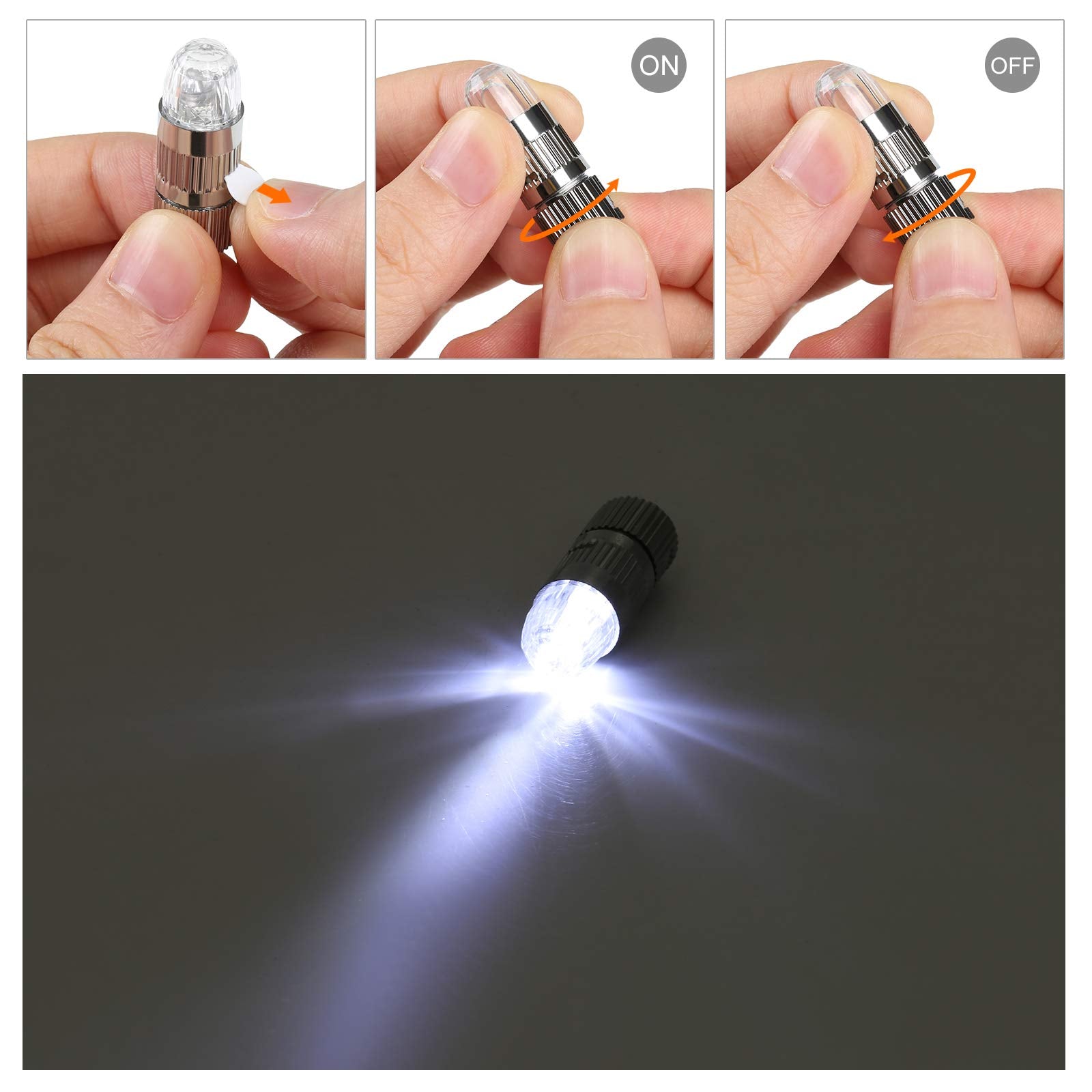 15X Battery Operated Mini Led Lights For Paper Lanterns, Balloons, Party Decoration, Non-Waterproof - White