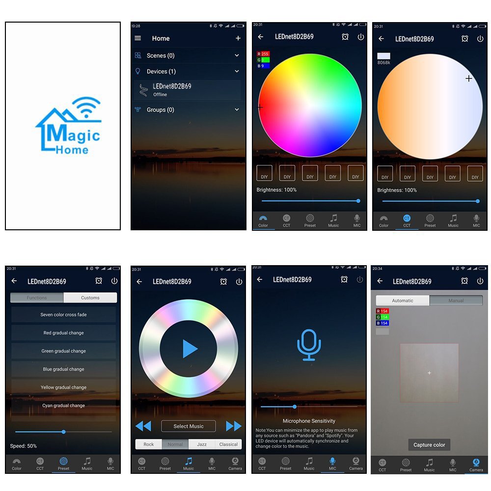 Fvtled Wifi Rgb Low Voltage Led Deck Lights Kit, 10Pcs F1.77 Wifi Wireless Smart Phone Control Work With Alexa Google Home Led R
